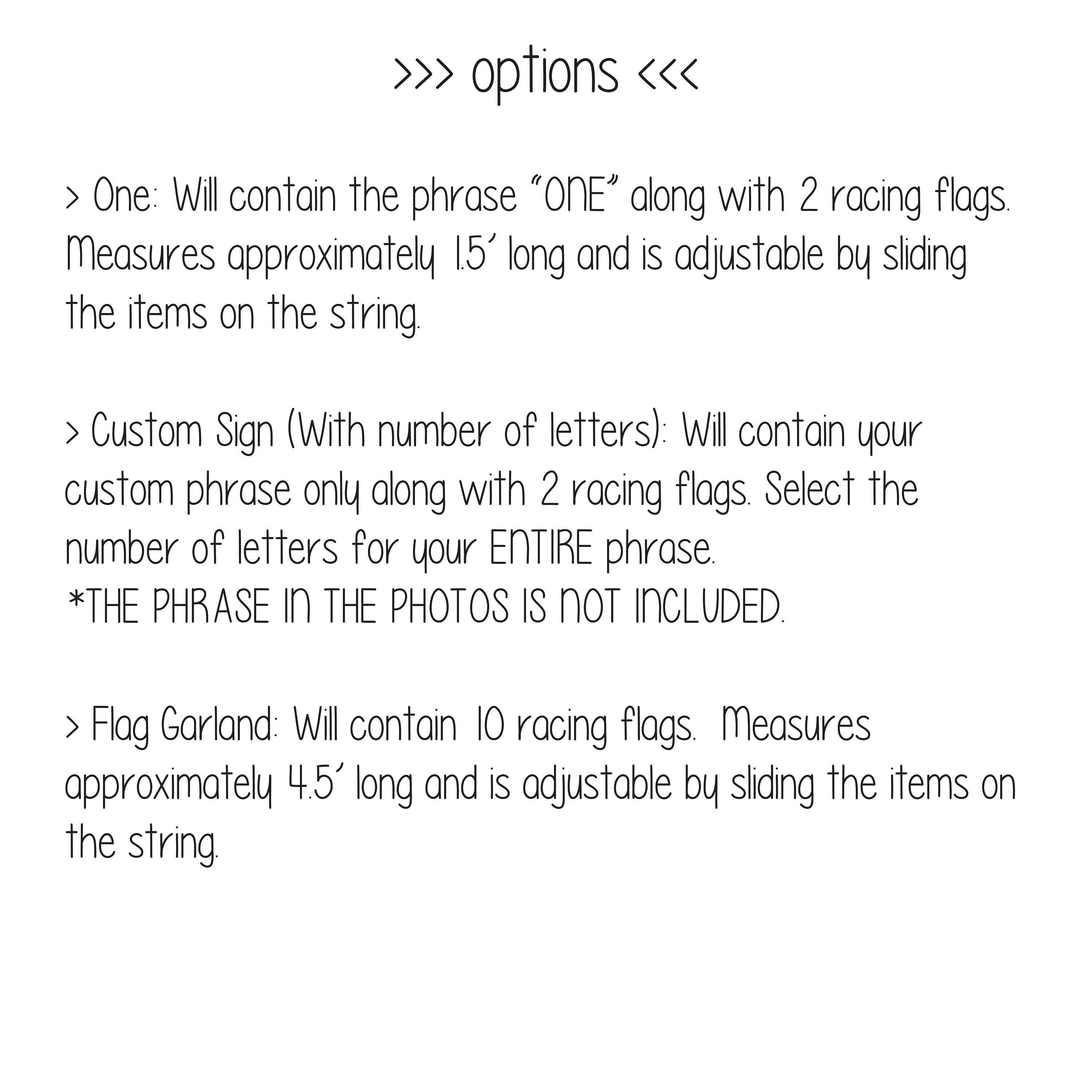 One, One Banner, One Highchair Banner, 1st Birthday, Racing Decorations, Racing Birthday Party, Custom Racing Banner