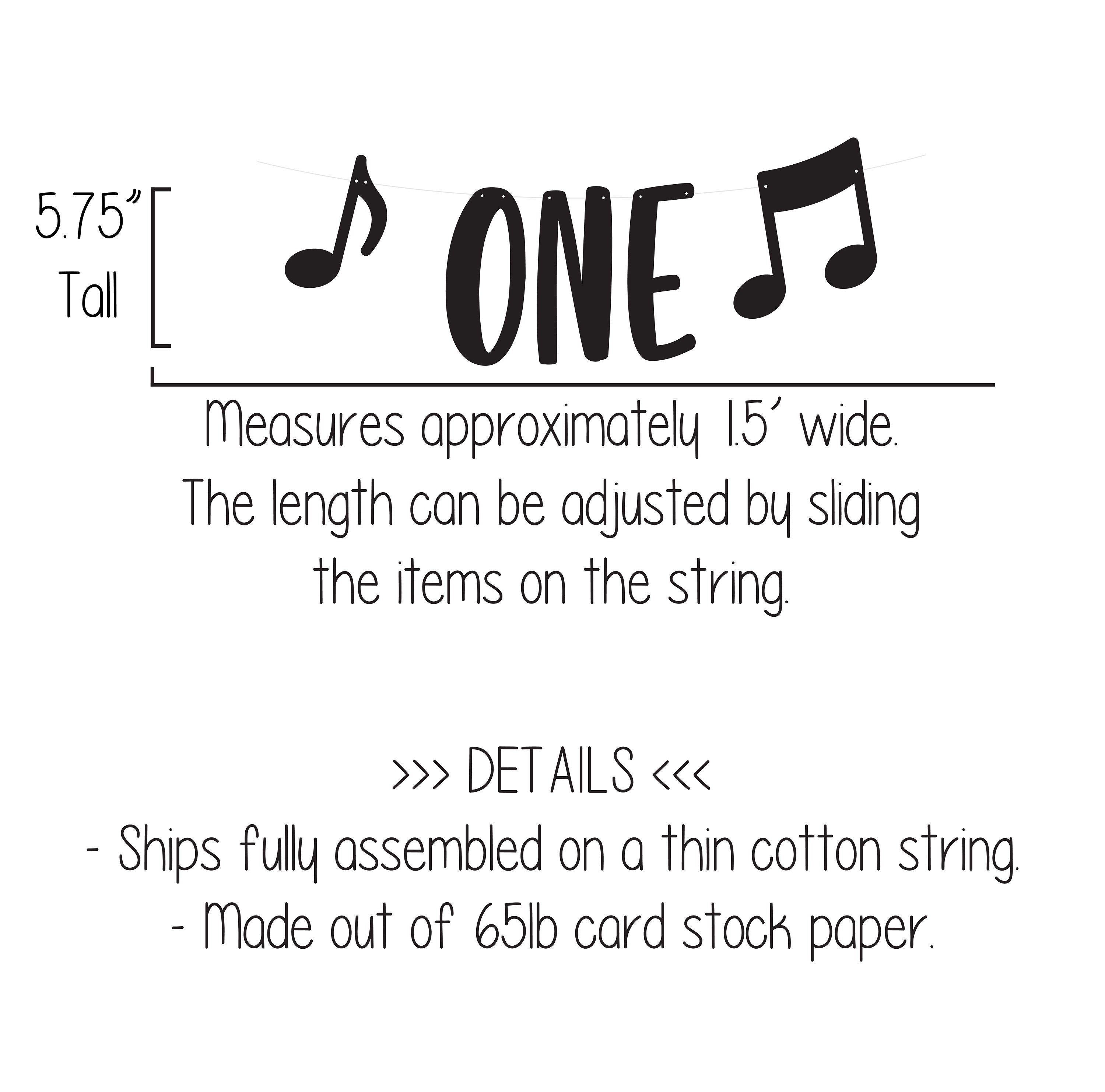 One Music Banner, Music Highchair Banner Music Birthday Banner, Custom Music Banner, Music Theme, Music Decorations, 1st Birthday