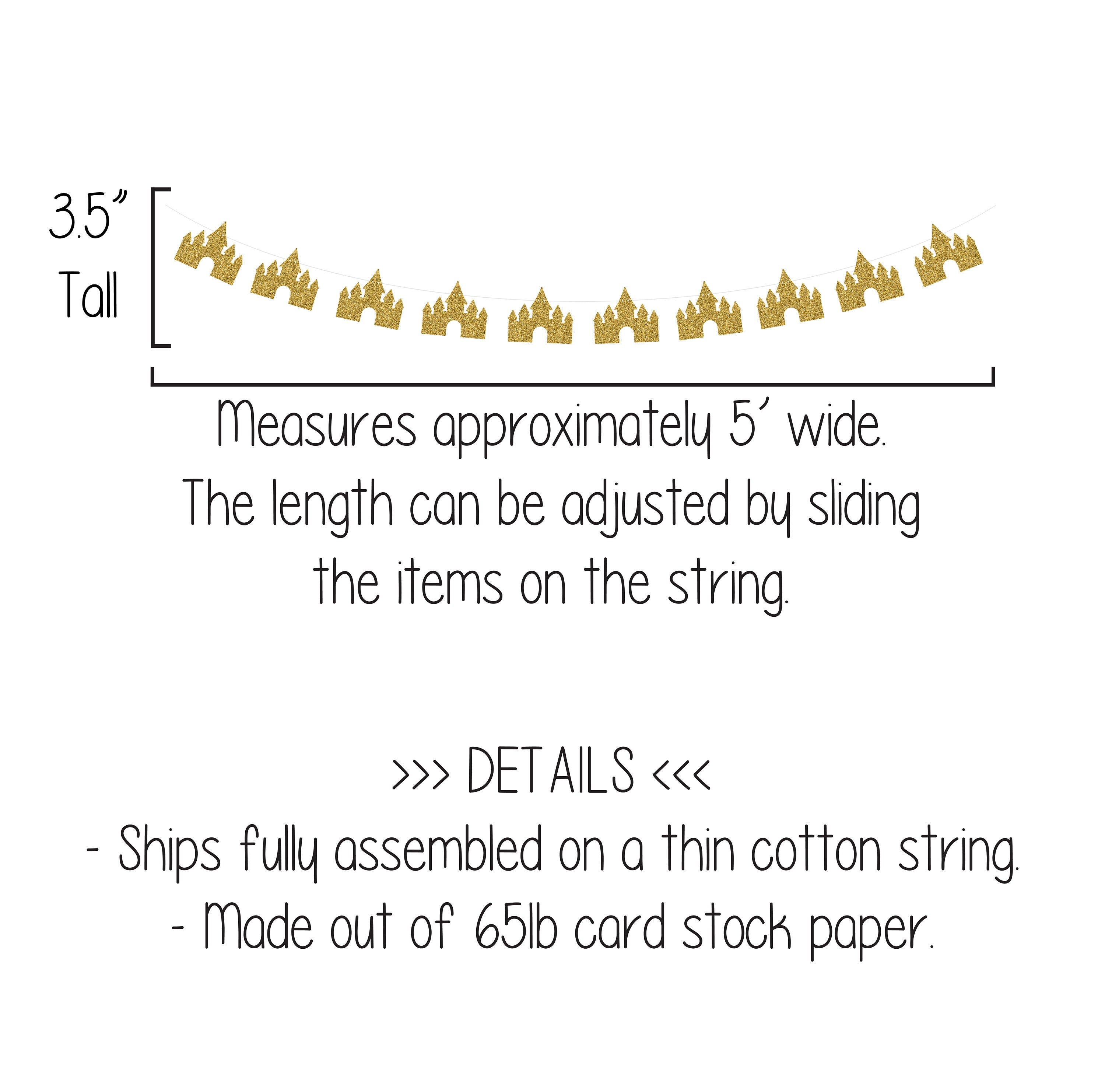 Castle Garland, Castle Banner, Castle Decorations, Custom Princess Banner, Castle Birthday Decorations, Custom Banner, Princess Party