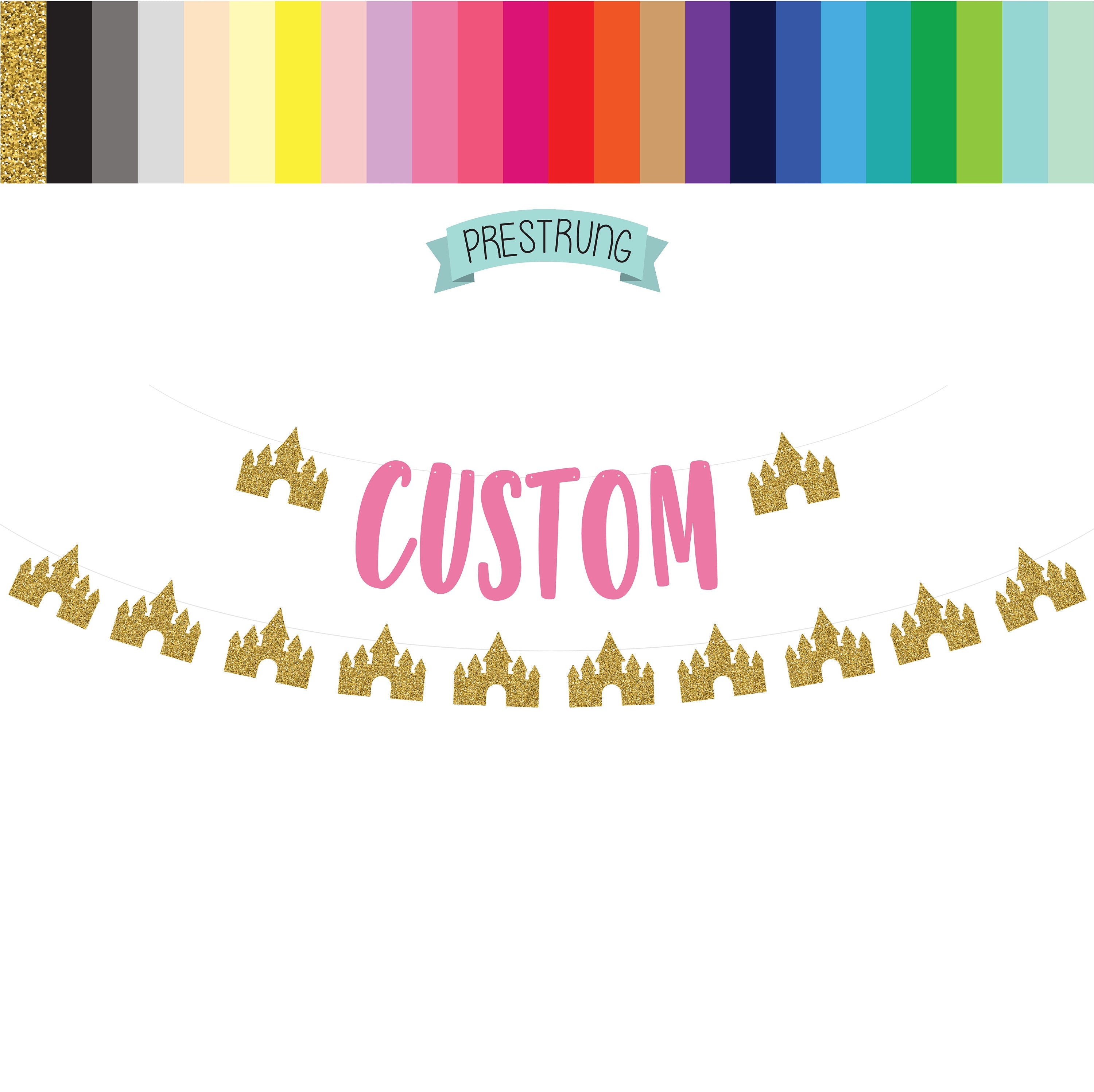 Castle Garland, Castle Banner, Castle Decorations, Custom Princess Banner, Castle Birthday Decorations, Custom Banner, Princess Party