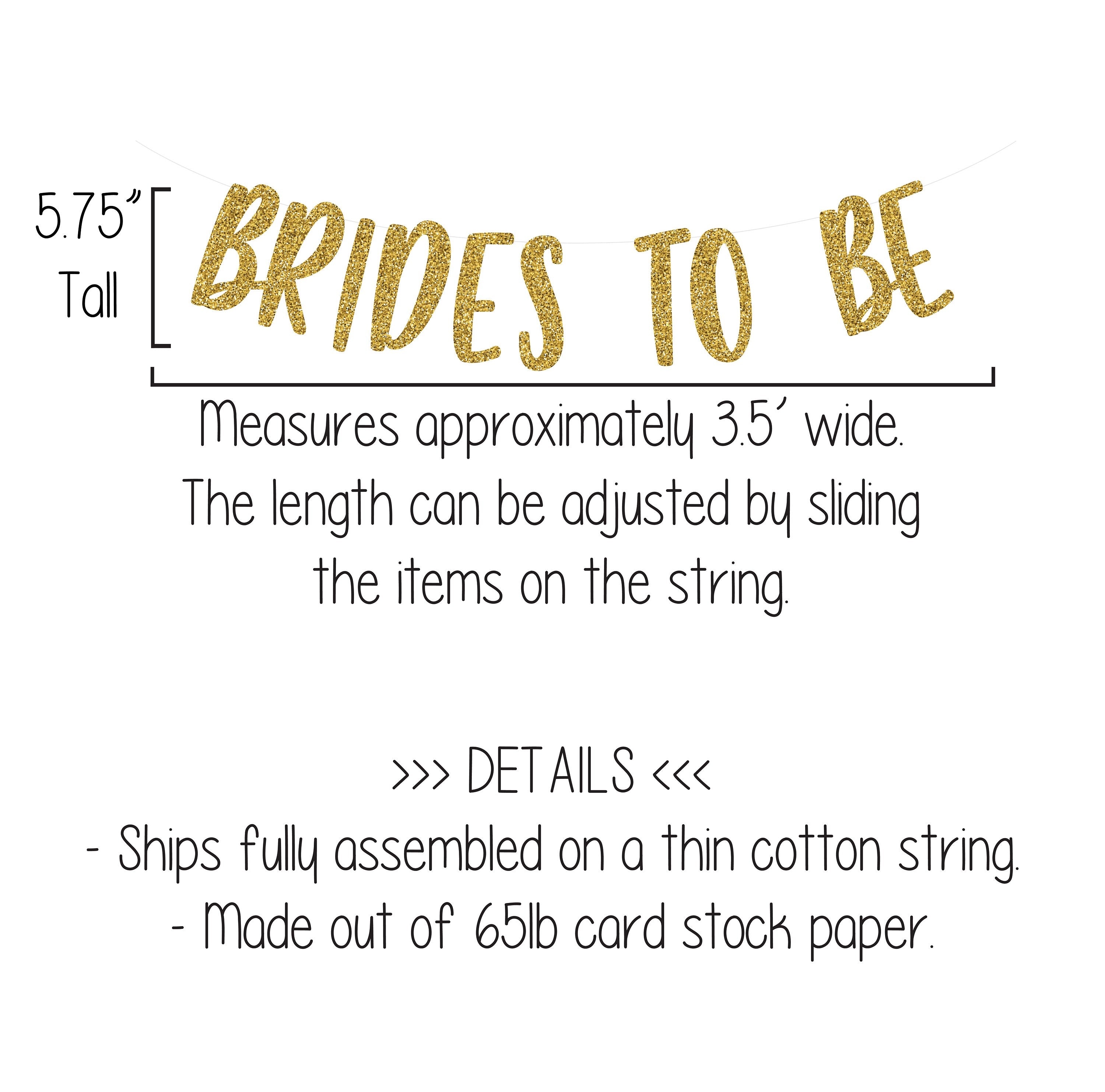 Brides to Be, Brides to Be Banner, Lesbian Wedding, Lesbian Wedding Decorations, Lesbian Wedding Banner, Custom Banner, Gold Banner