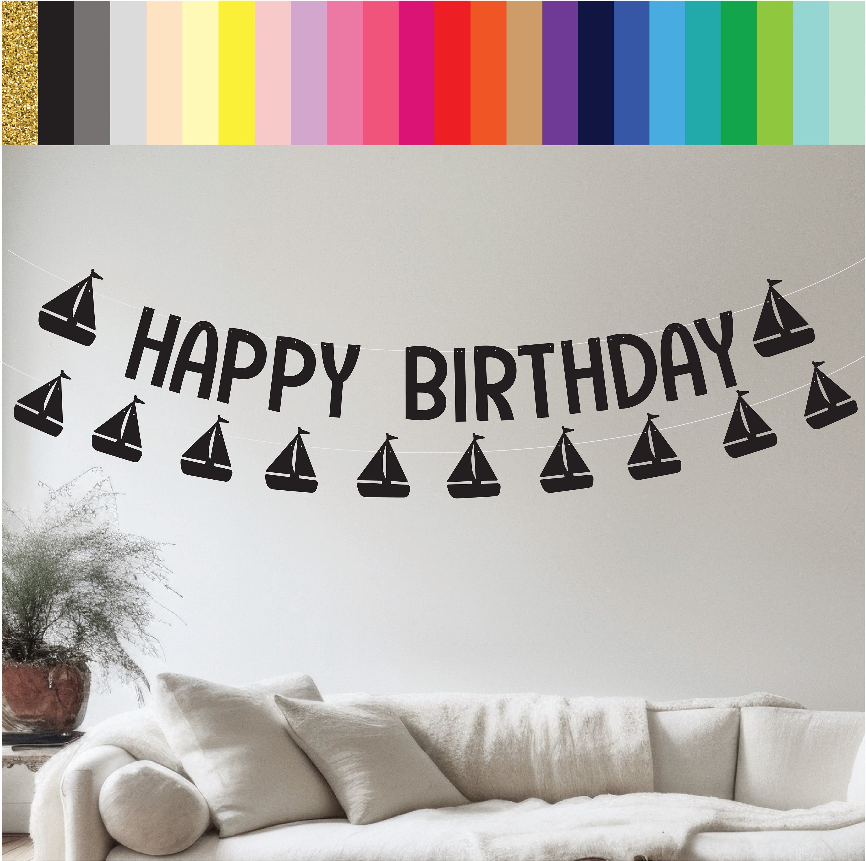 Sailboat Birthday Banner, Sailboat Themed Birthday, Sailboat Birthday Party, Sailing Birthday Decorations, Last Sail Before The Veil