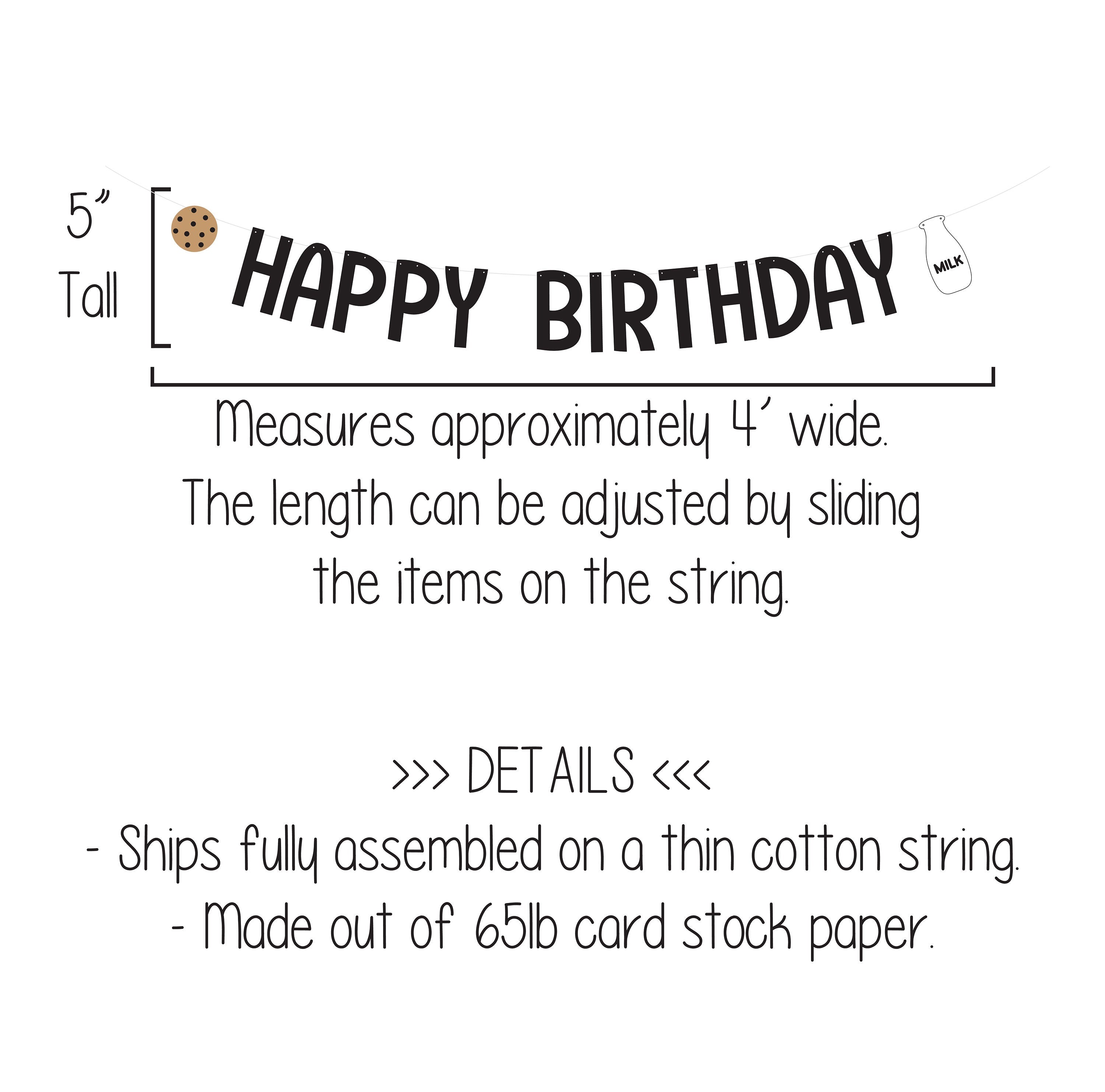 Cookie Birthday Banner, Milk and Cookies Birthday Banner, Milk and Cookies Decorations, Cookies and Milk, Cookie Decorations, Cookie Party