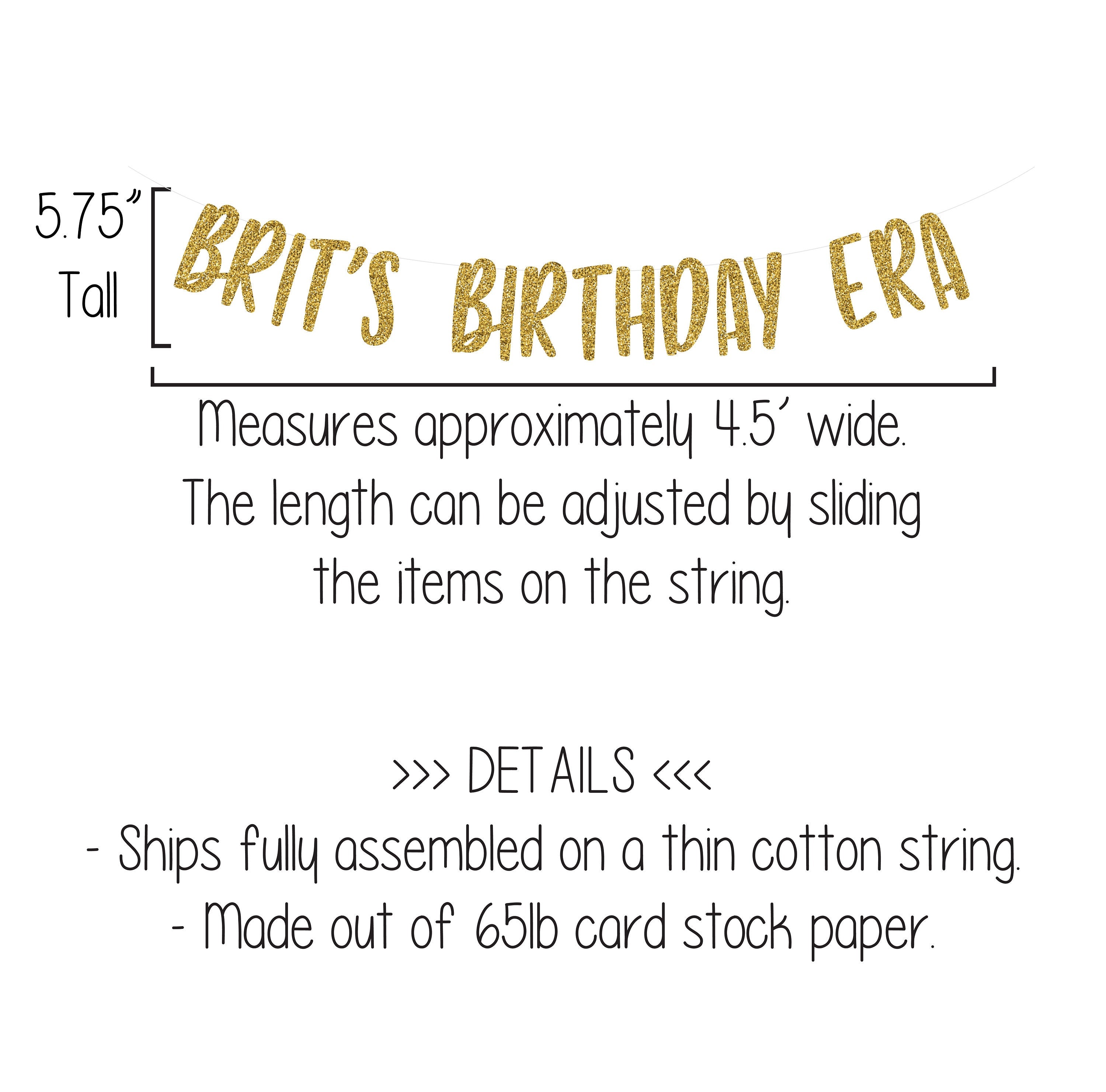 Custom Birthday Era Banner, In My Era, Era Birthday Banner, Names Birthday Era, In My Birthday Era, This Is My Era, Gold Banner