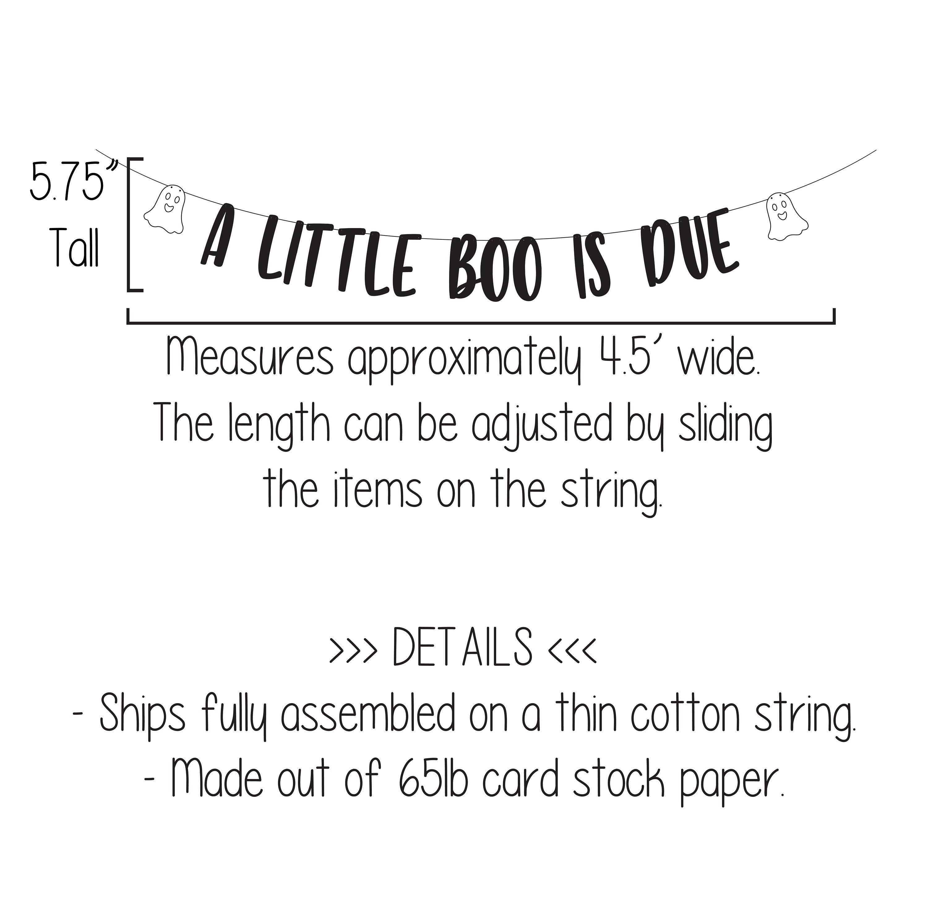 A Little Boo Is Due, A Little Boo Is Due Banner, A Little Boo Is Due Decorations, October Baby Shower, Halloween Baby Shower