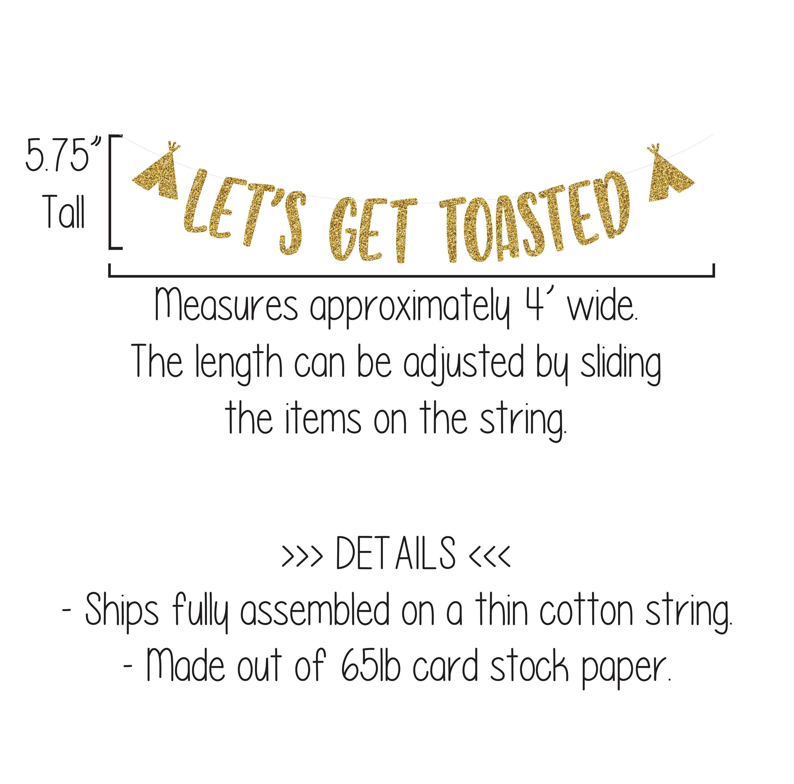 Let&#39;s Get Toasted, Let&#39;s Get Toasted Banner, Camp Bachelorette, Custom Bachelorette Banner, Bachelorette, Camp Bach Crew, Bachelorette Party