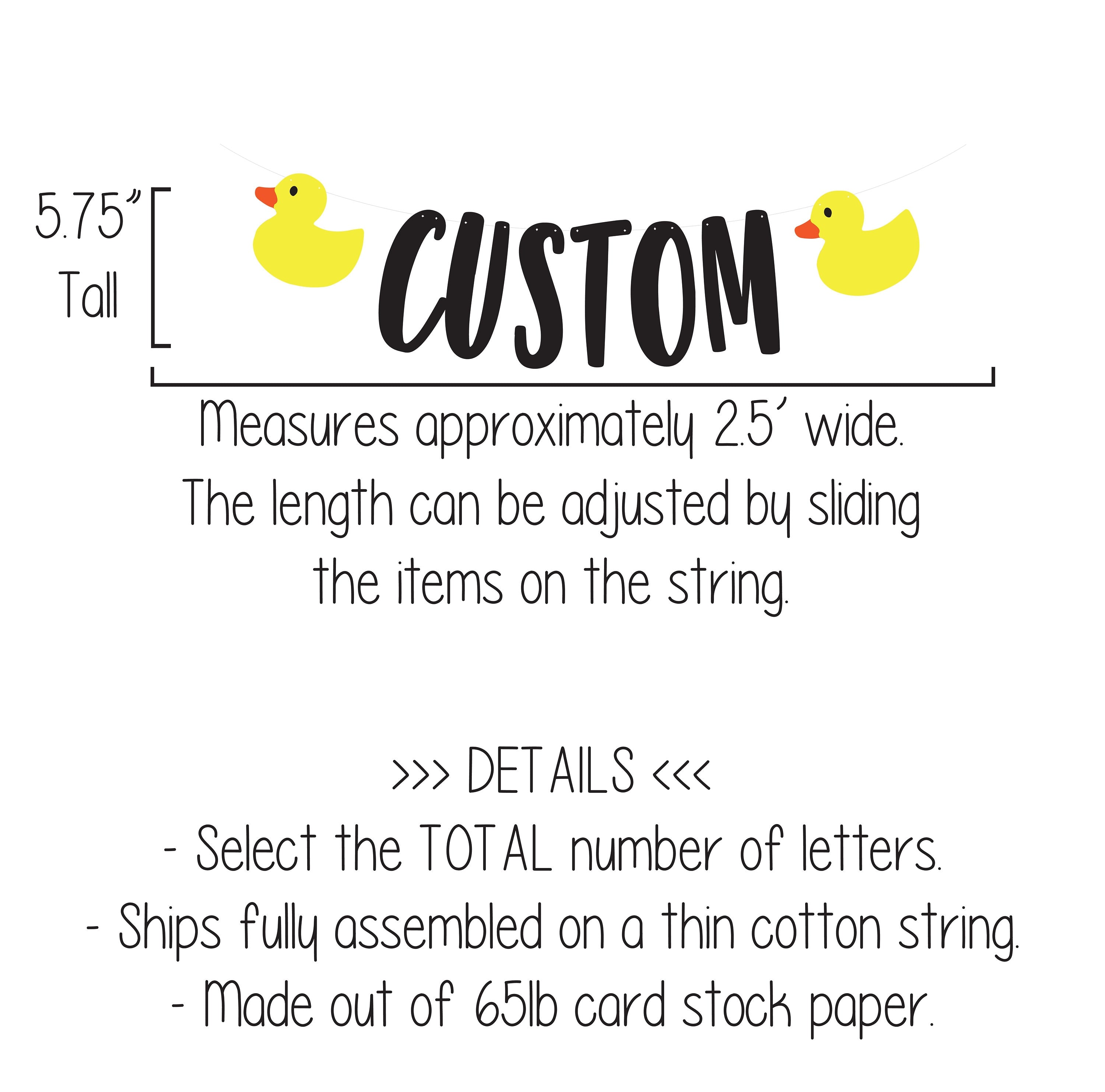 Custom Duck Banner, Rubber Duck Theme, Duck Decorations, Duck Birthday, Duck Party, Duck Banner, Duck Garland, Yellow Ducks