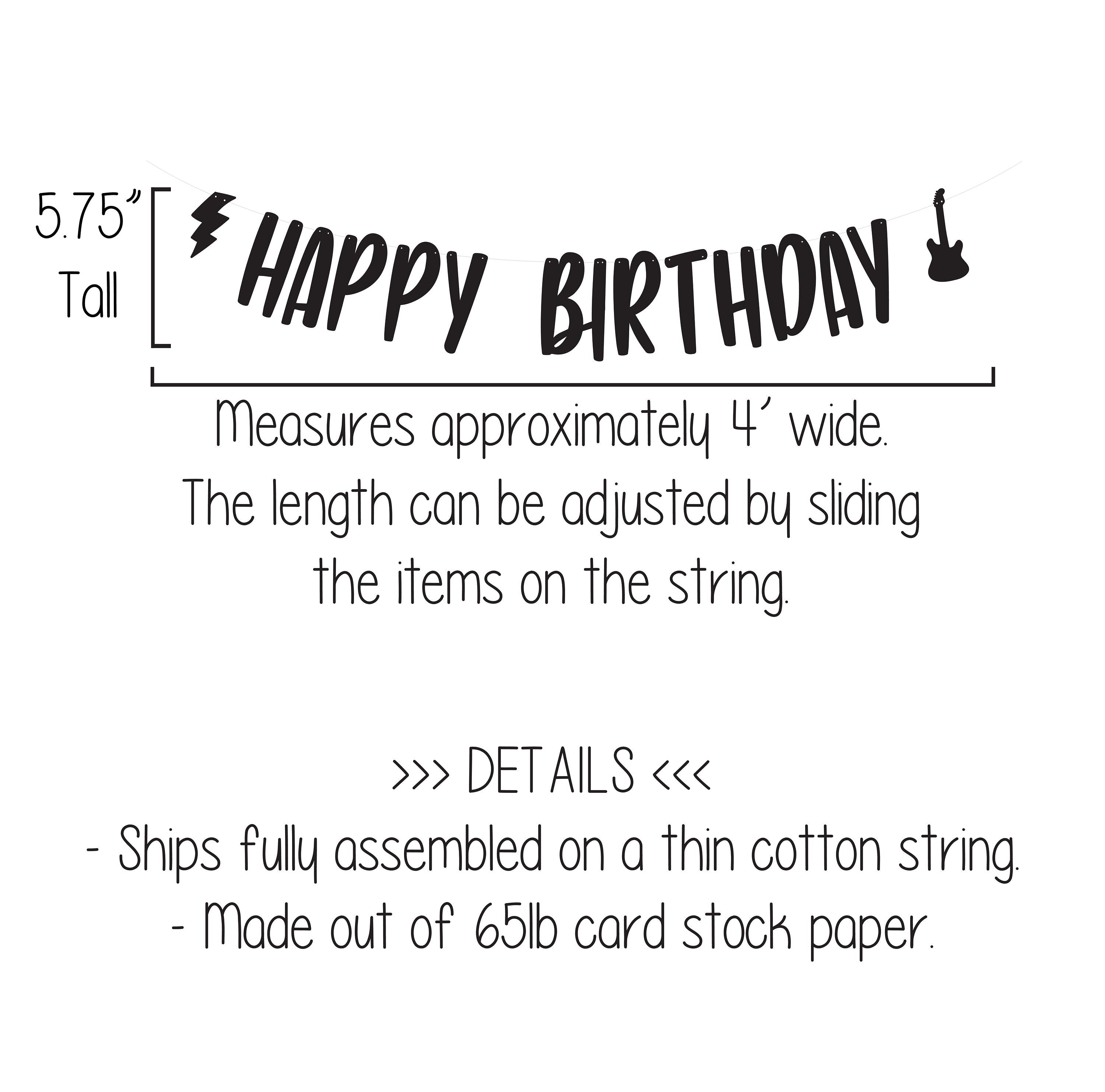 Rock Birthday Banner, Rock and Roll Birthday, Rock Decorations, Rock N Roll Decorations, Rock n&#39; Roll Theme, Custom Rock Banner, Music Party