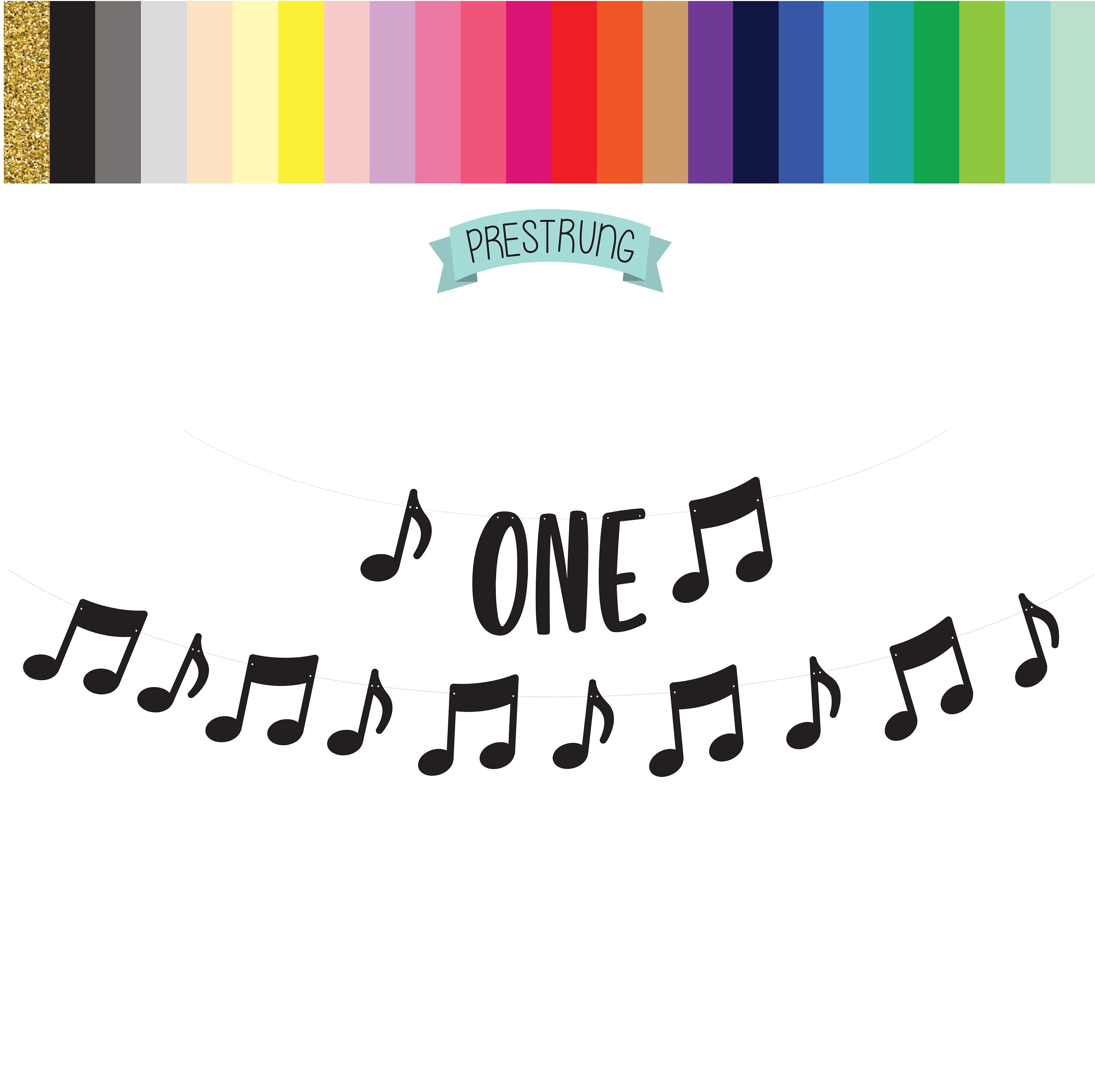 One Music Banner, Music Highchair Banner Music Birthday Banner, Custom Music Banner, Music Theme, Music Decorations, 1st Birthday