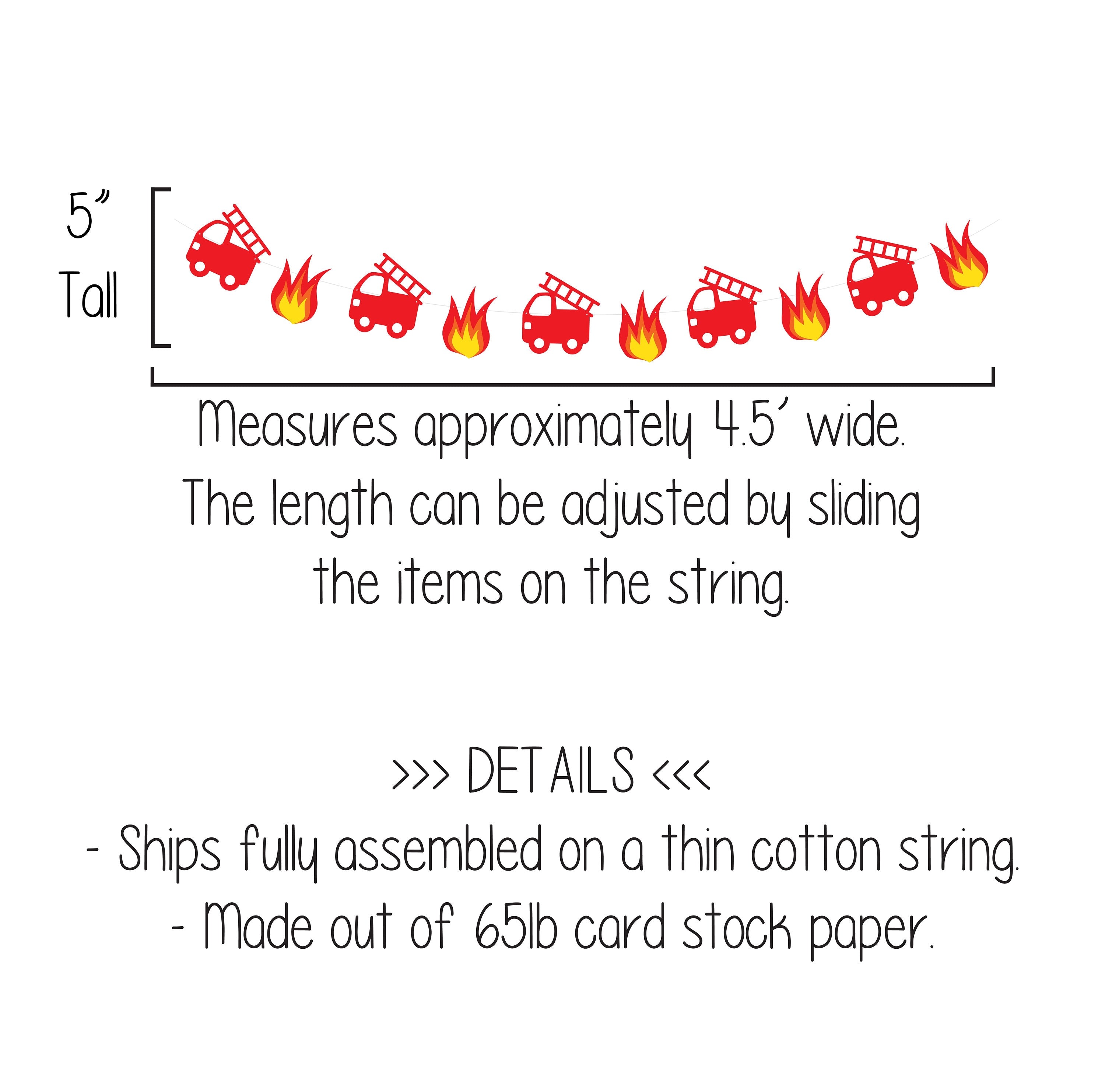 Firetruck Birthday Banner, Fire Happy Birthday Banner, Firetruck Birthday, Firetruck Decorations, Custom Fire Banner, Custom Firetruck Decor