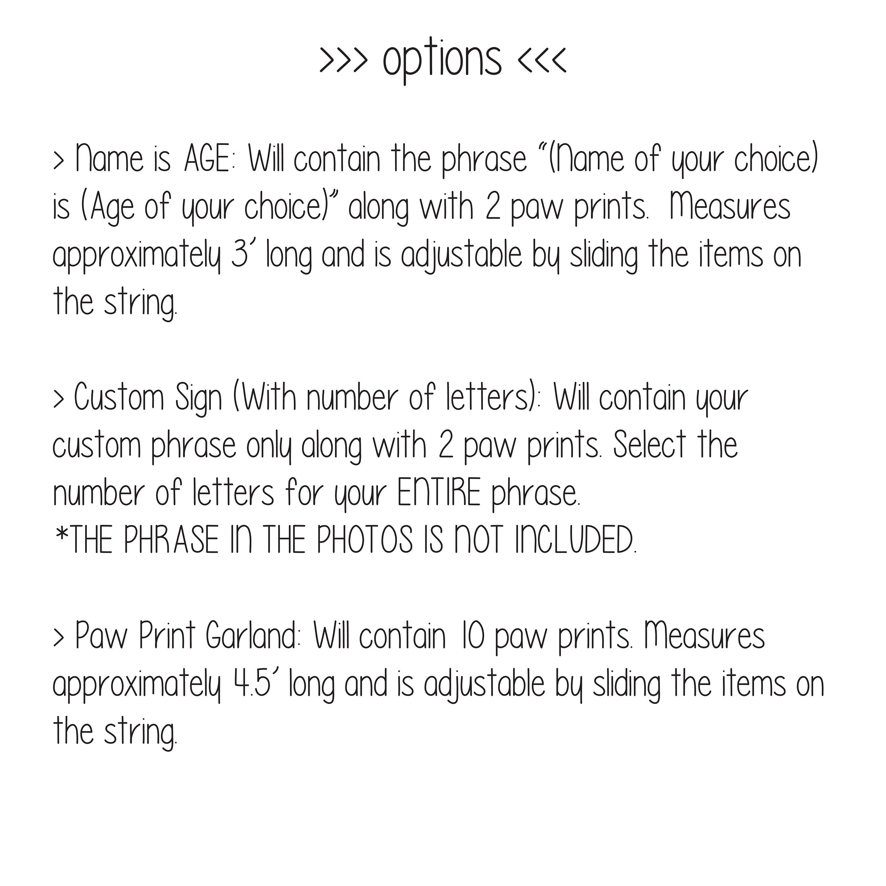 Pet Birthday Banner, Dog Birthday Banner, Paw Print Garland, Animal Themed Decorations, Puppy Party, Pawty Decorations, Pawty Theme