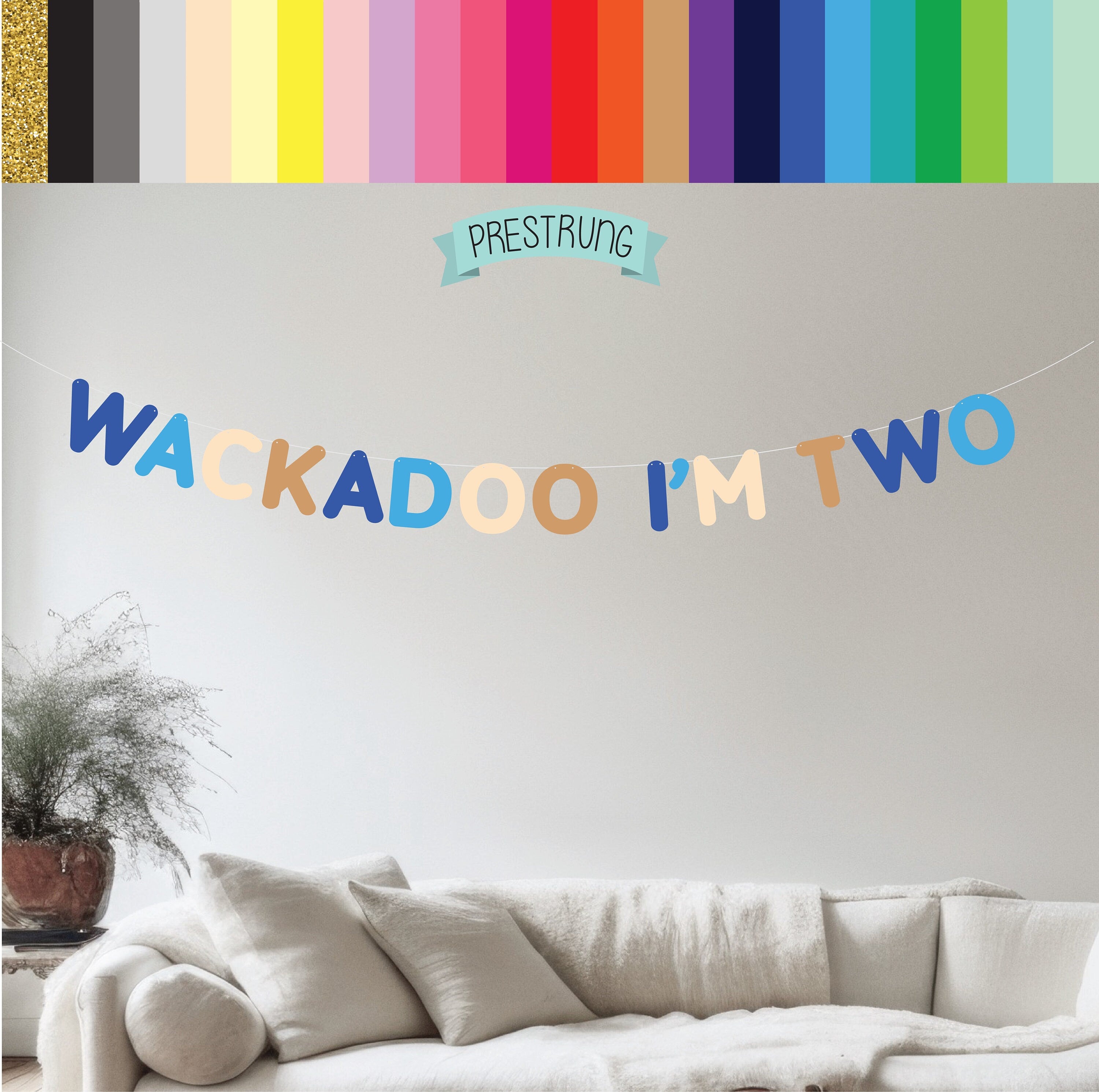 Wackadoo I&#39;m Two, Wackadoo I&#39;m Two Banner, Wackadoo Decorations, Wackadoo I&#39;m Two Decorations, Two Wackadoo