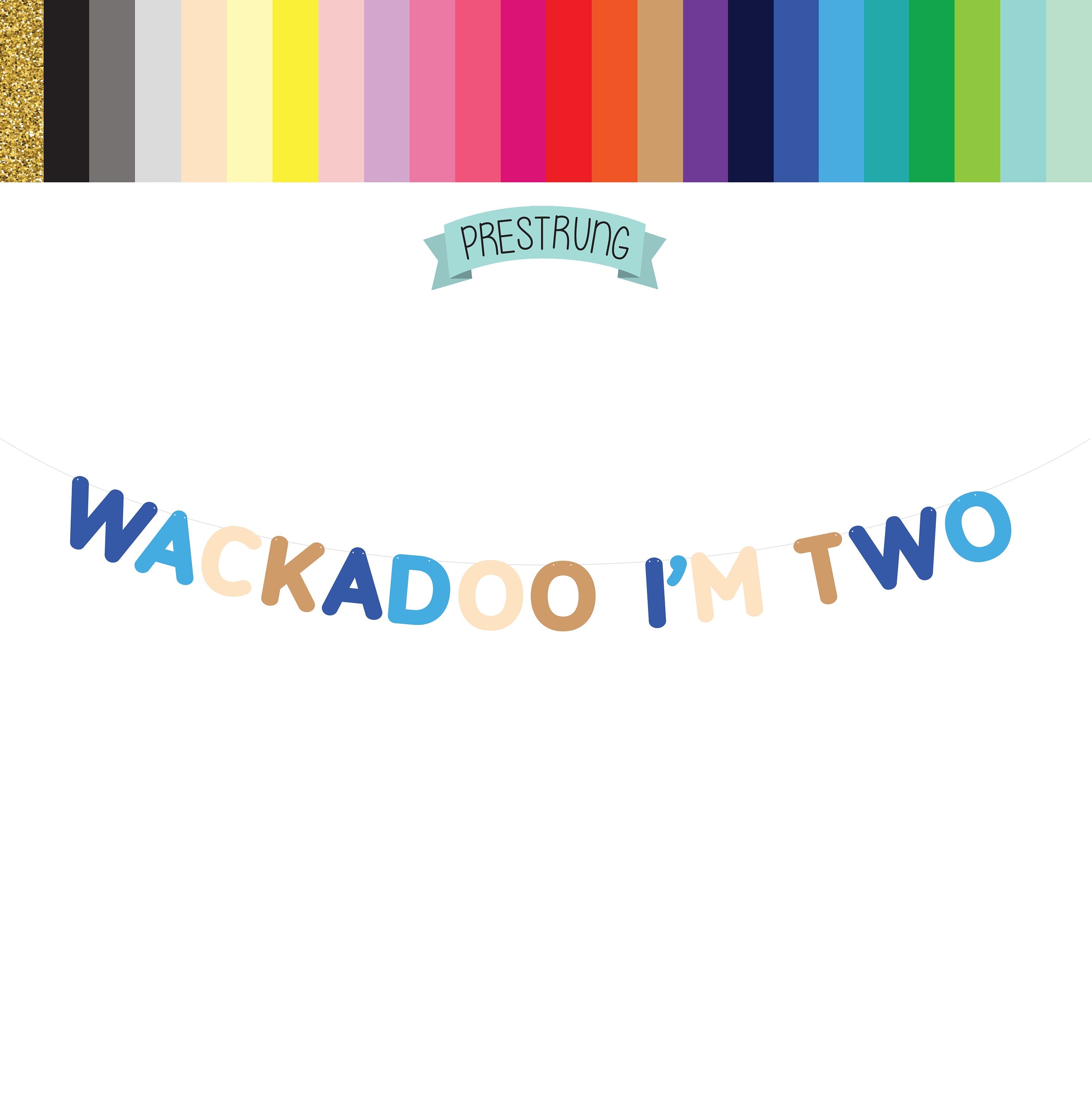 Wackadoo I&#39;m Two, Wackadoo I&#39;m Two Banner, Wackadoo Decorations, Wackadoo I&#39;m Two Decorations, Two Wackadoo