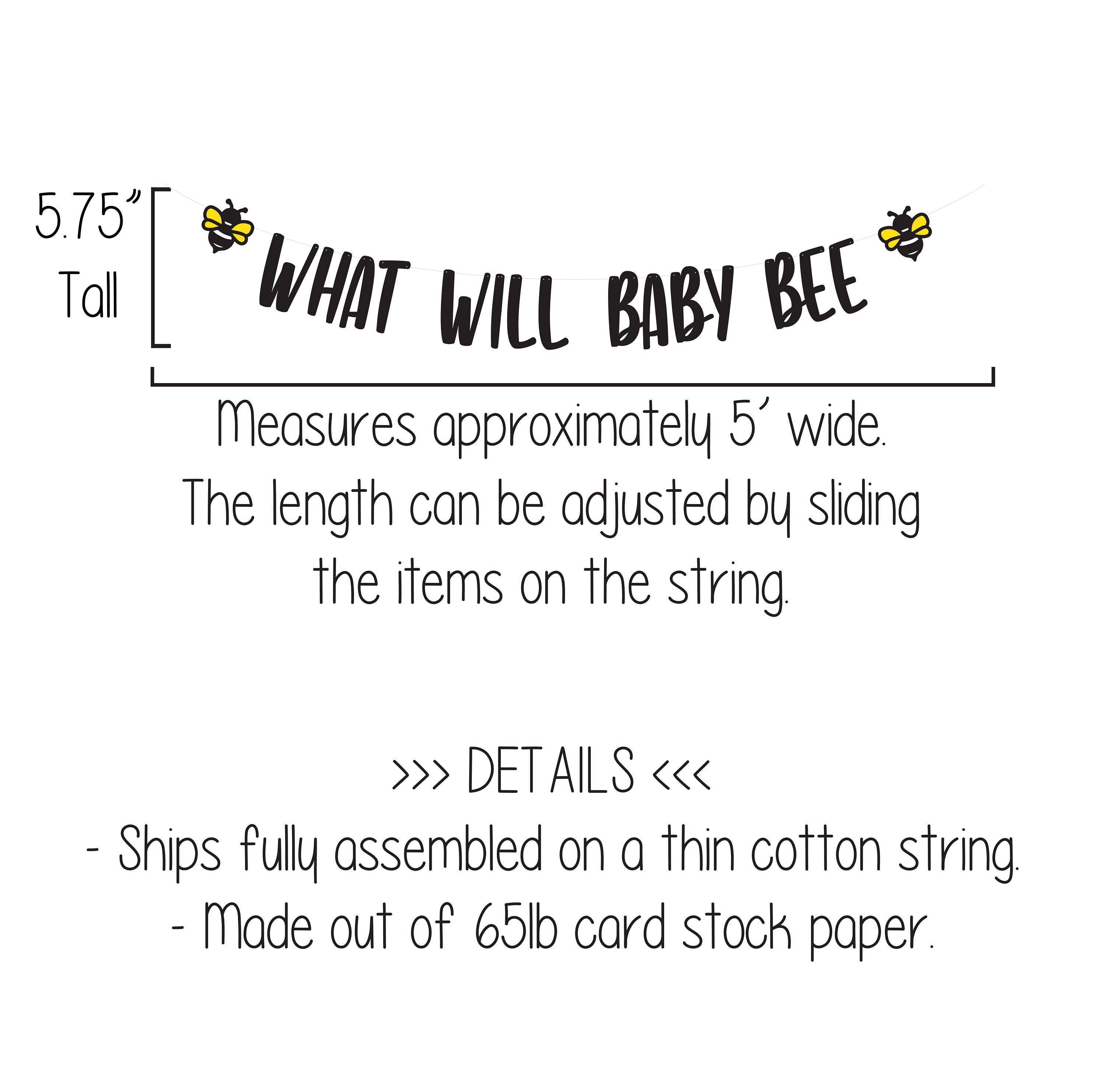 What Will Baby Bee, Bee Gender Reveal, Bee Themed Gender Reveal, Gender Reveal Banner, Bee Baby Shower, What Will Baby Bee Banner