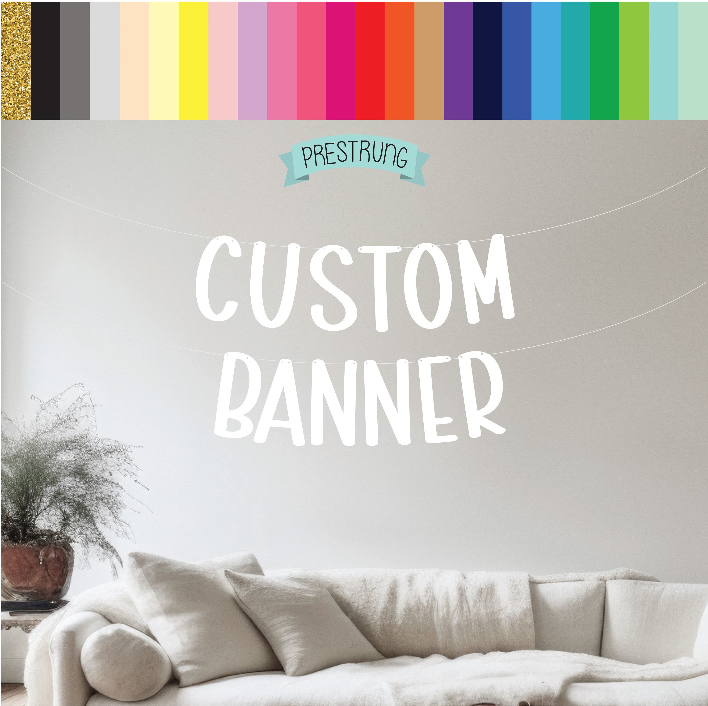 Custom White Banner, White Banner, White Decorations, White Party, Custom Banner, Personalized White Banner