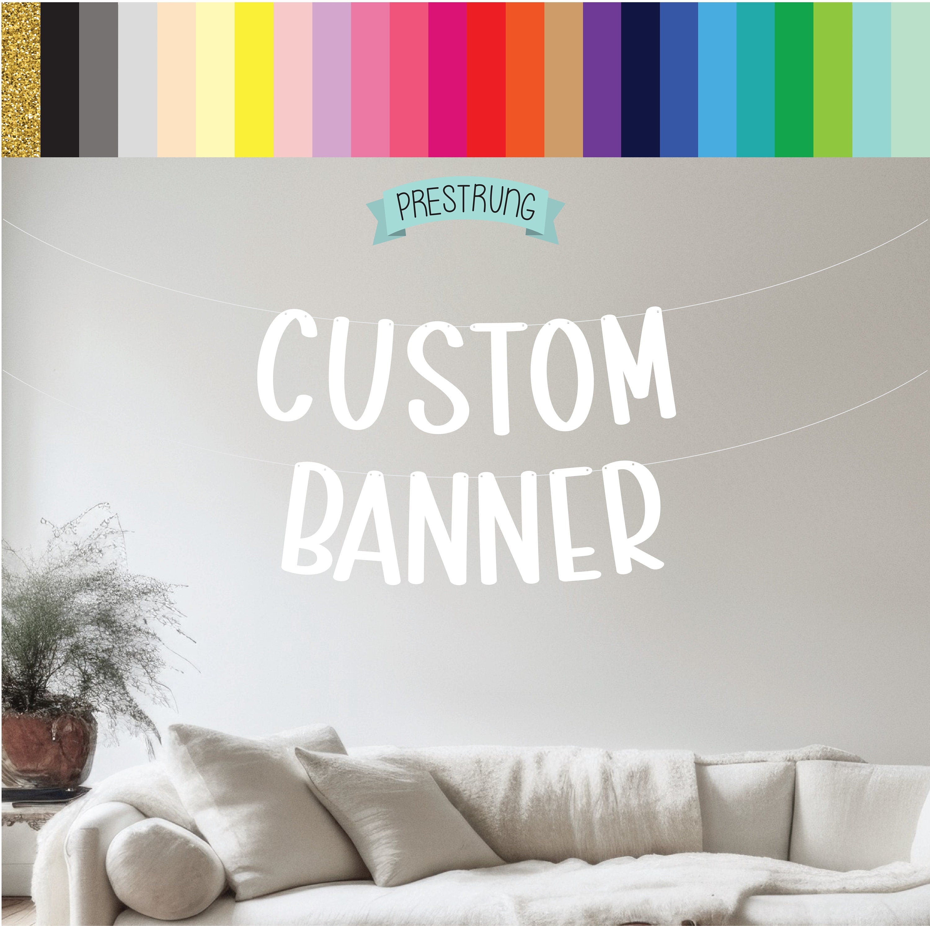 Custom White Banner, White Banner, White Decorations, White Party, Custom Banner, Personalized White Banner