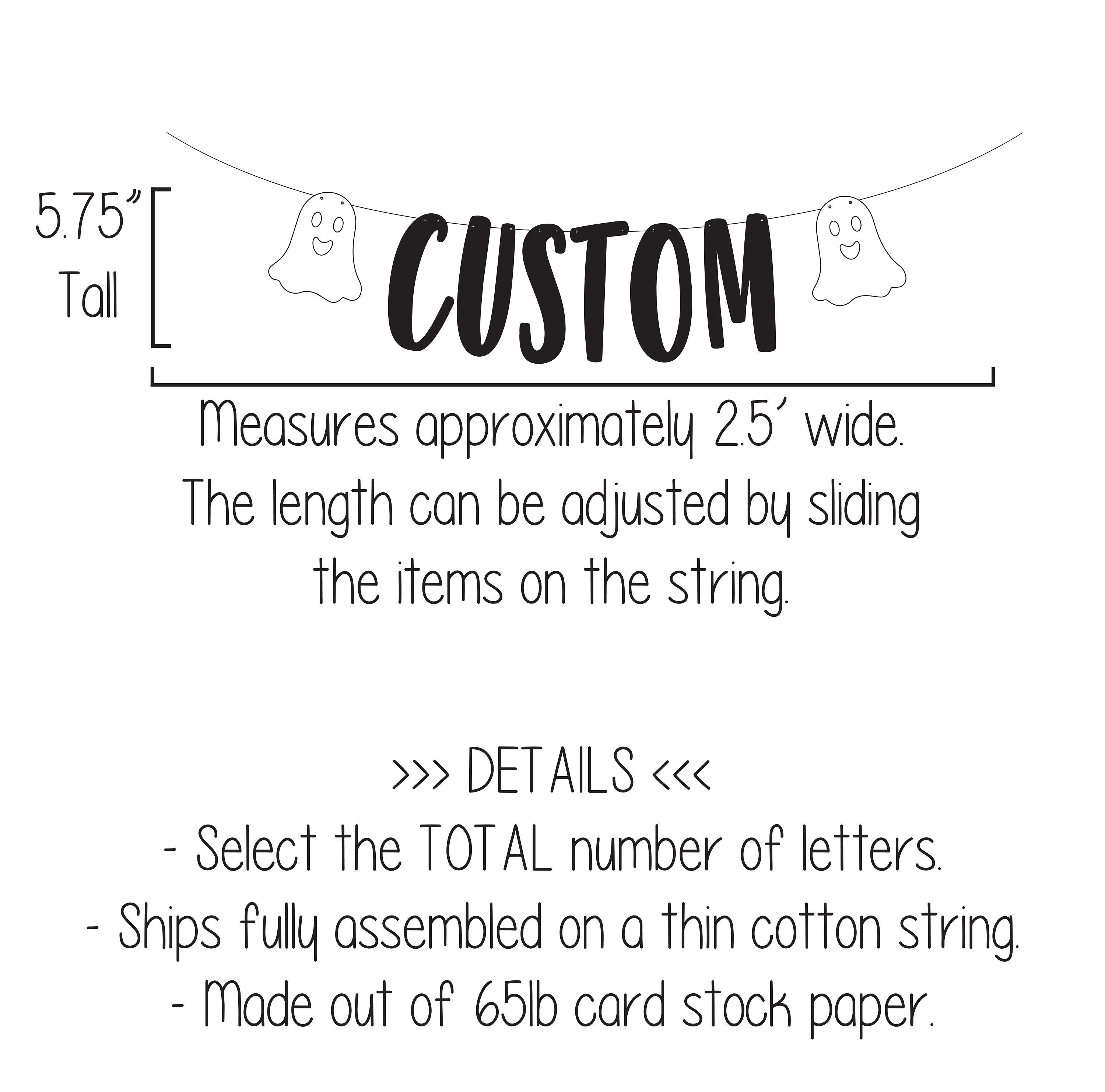 Custom Ghost Banner, Custom Halloween Banner, Ghost Banner, Ghost Garland, Halloween Decorations, Halloween Party, Ghost Decorations