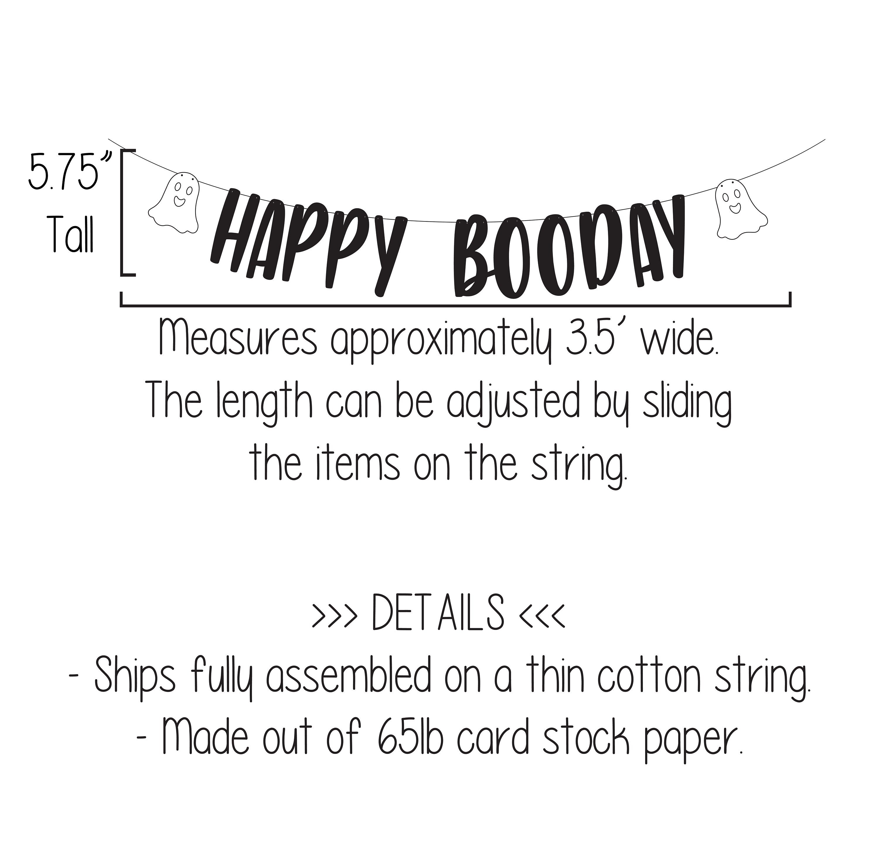 Happy Booday, Happy Booday Banner, Happy Booday Decorations, October Birthday, Halloween Birthday, Booday Decorations, Ghost Decorations