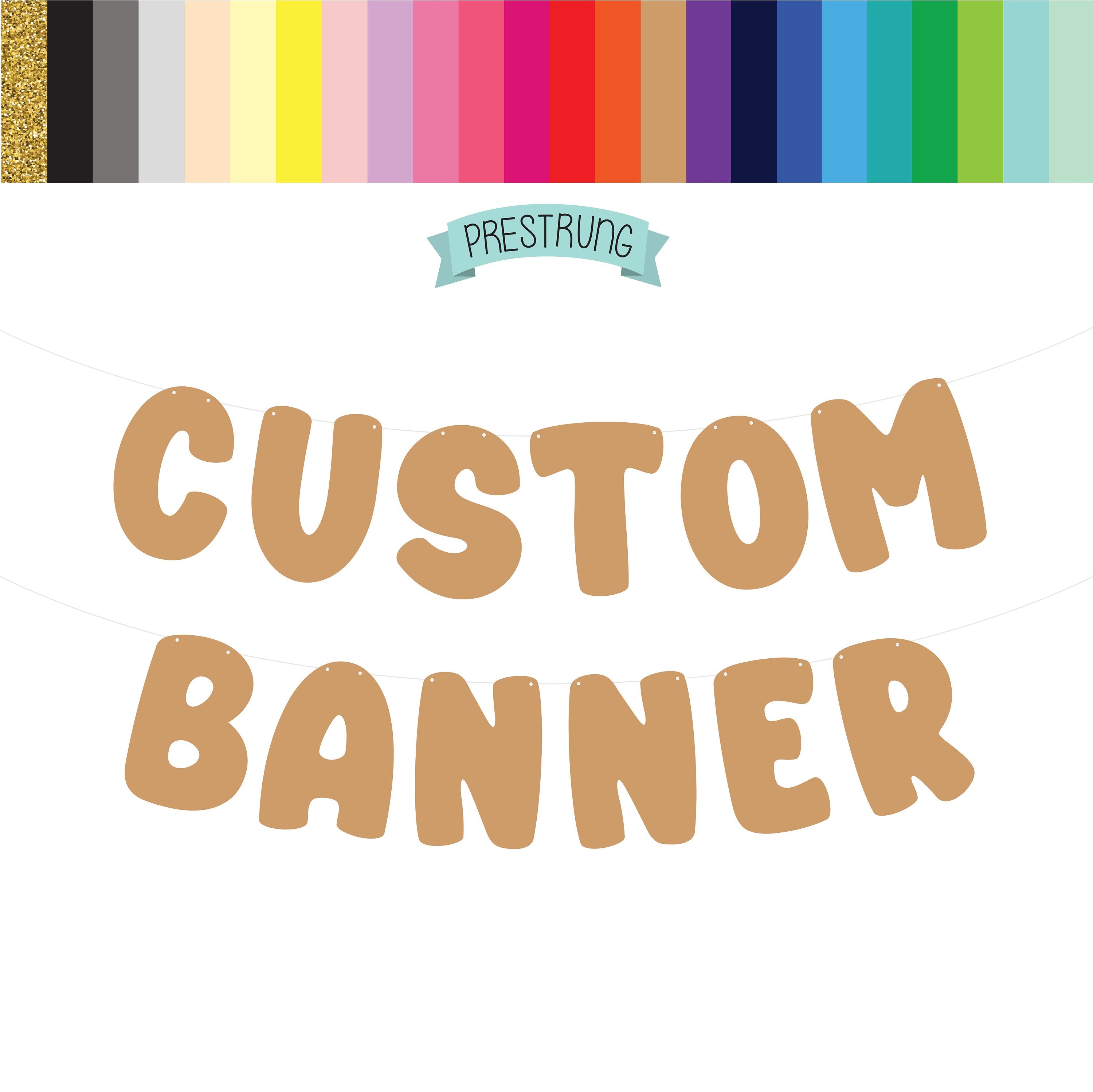 Custom Kraft Banner, Kraft Banner, Kraft Decorations, Kraft Party, Custom Banner, Personalized Kraft Banner