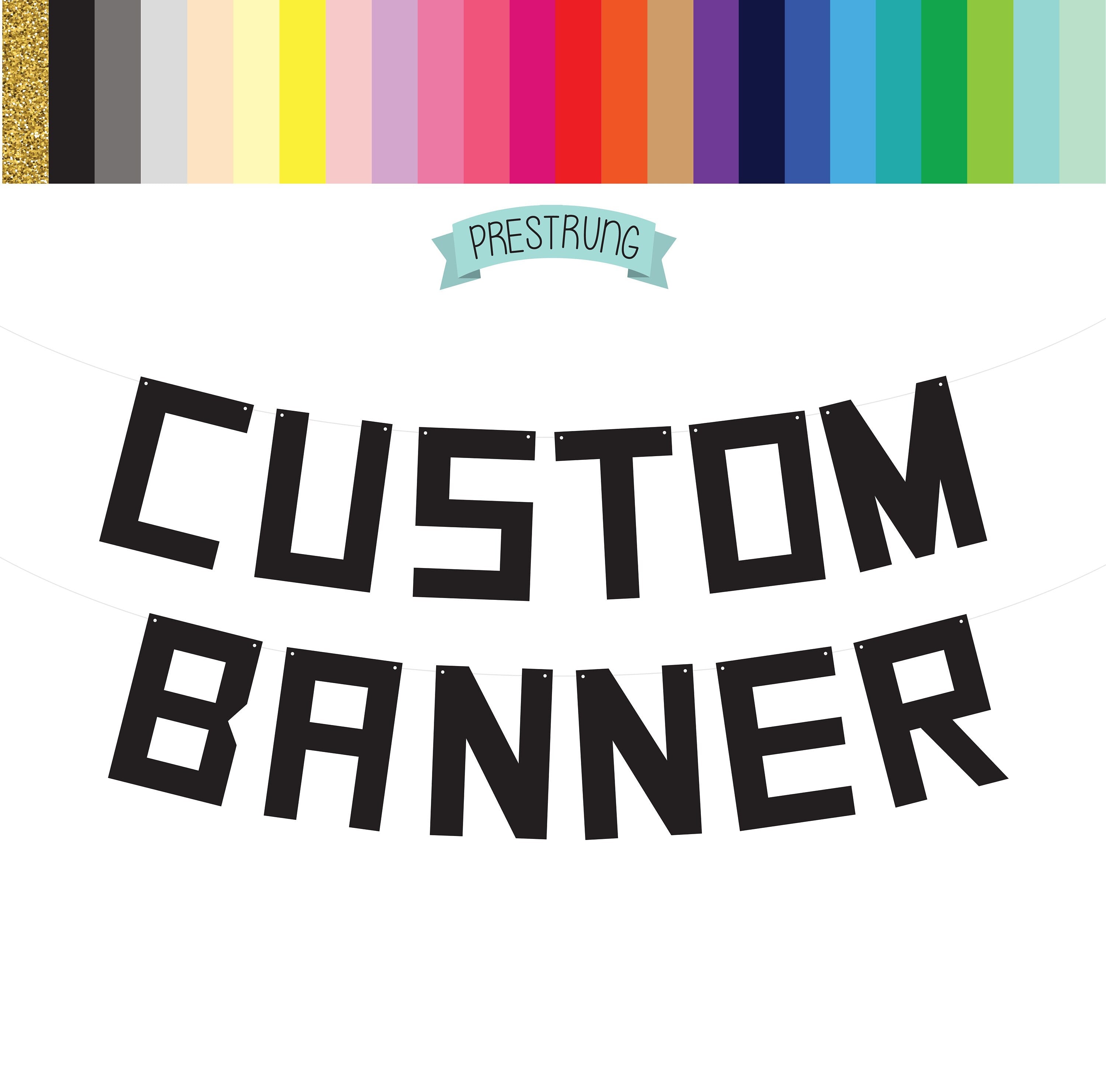 Custom Black Banner, Black Banner, Black Decorations, Black Party, Custom Banner, Personalized Black Banner