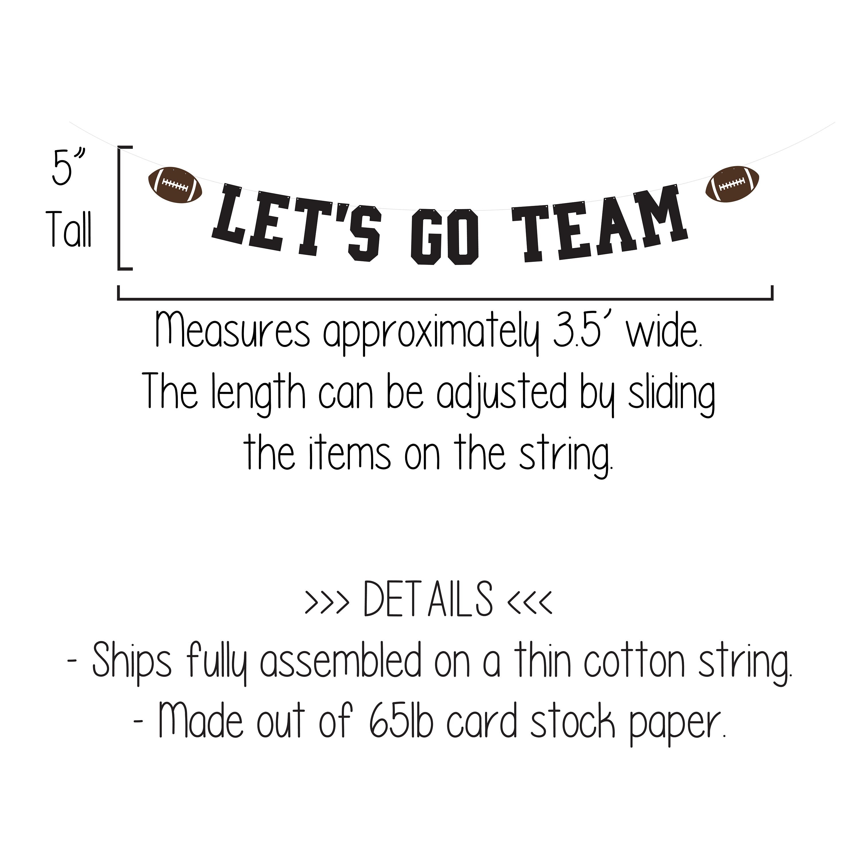 Let&#39;s Go Team, Let&#39;s Go Team Banner, Let&#39;s Go Team Decorations, Custom Let&#39;s Go Team Banner, Let&#39;s Go Team Decorations, Football Banner