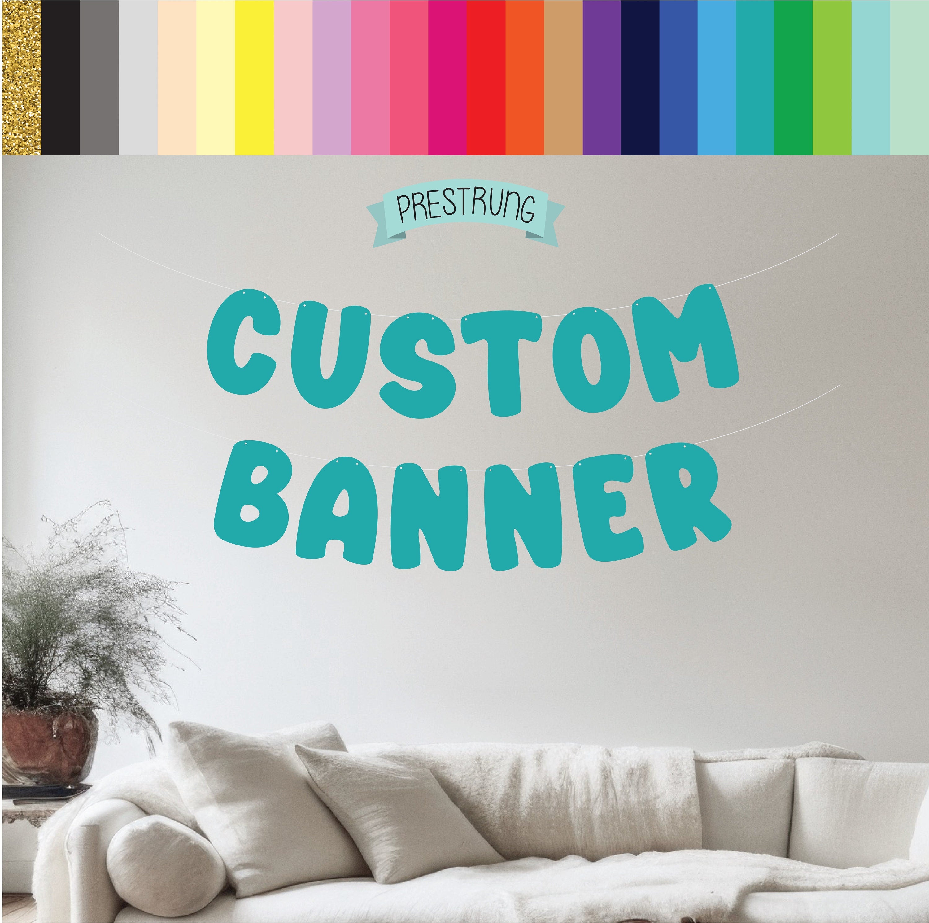 Custom Teal Banner, Teal Banner, Teal Decorations, Teal Party, Custom Banner, Personalized Teal Banner