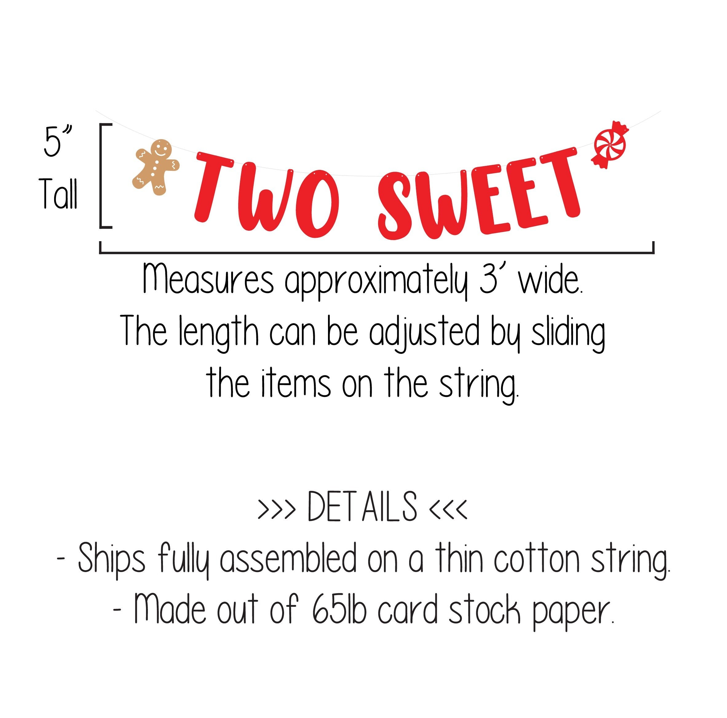 Two Sweet, Two Sweet Banner, Two Sweet Decorations, Christmas 2nd Birthday, Christmas 2nd Birthday Decorations, December 2nd Bithday