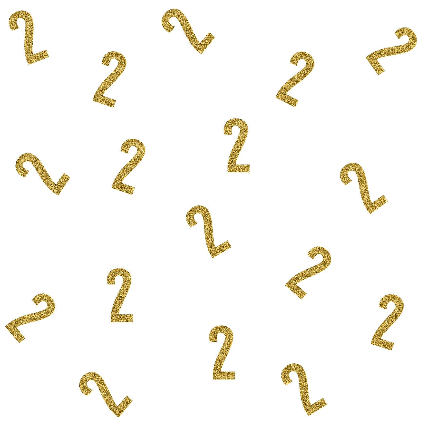 Two Confetti, Confetti Number Two, Second Birthday Confetti, 2nd Birthday Decorations, Second Birthday Decorations