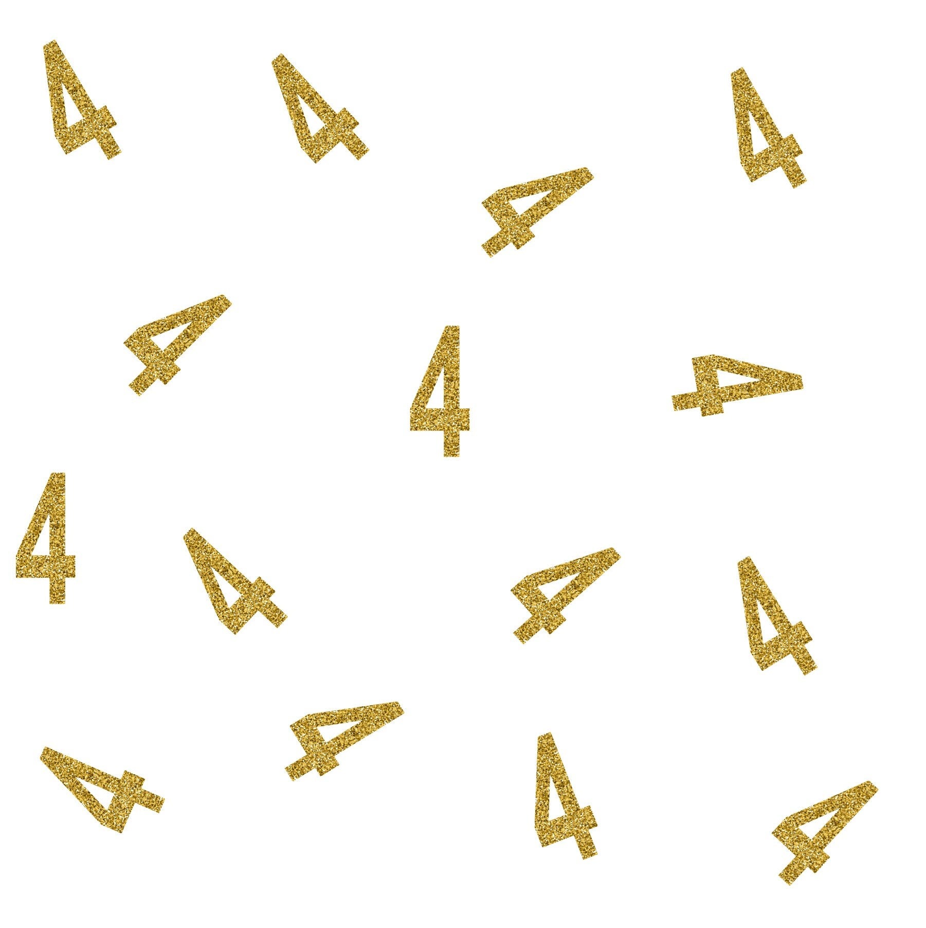 Four Confetti, Confetti Number Four, Fourth Birthday Confetti, 4th Birthday Decorations, Fourth Birthday Decorations