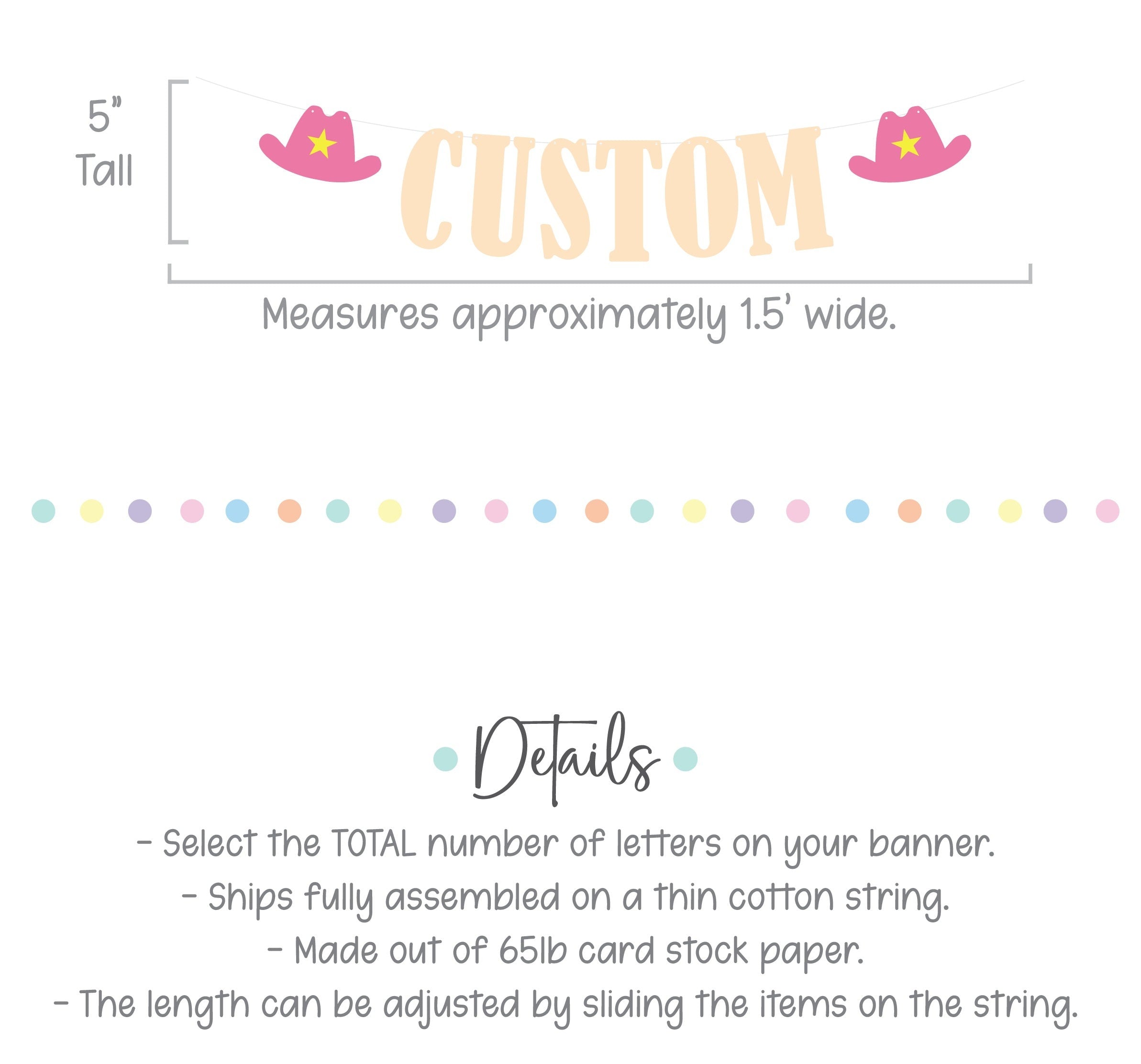 Cowgirl Happy Birthday Banner, Rodeo Happy Birthday Banner, Pink Rodeo Banner, Cowgirl Decorations