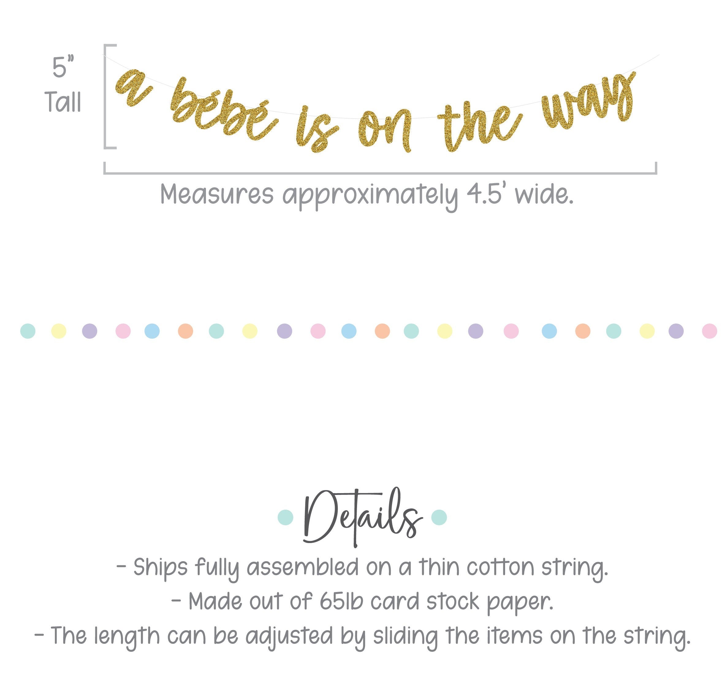 A Bebe Is On The Way, A Bebe Is On The Way Banner, Baby Shower Decorations, Baby Shower Banner, Bebe Shower Decorations
