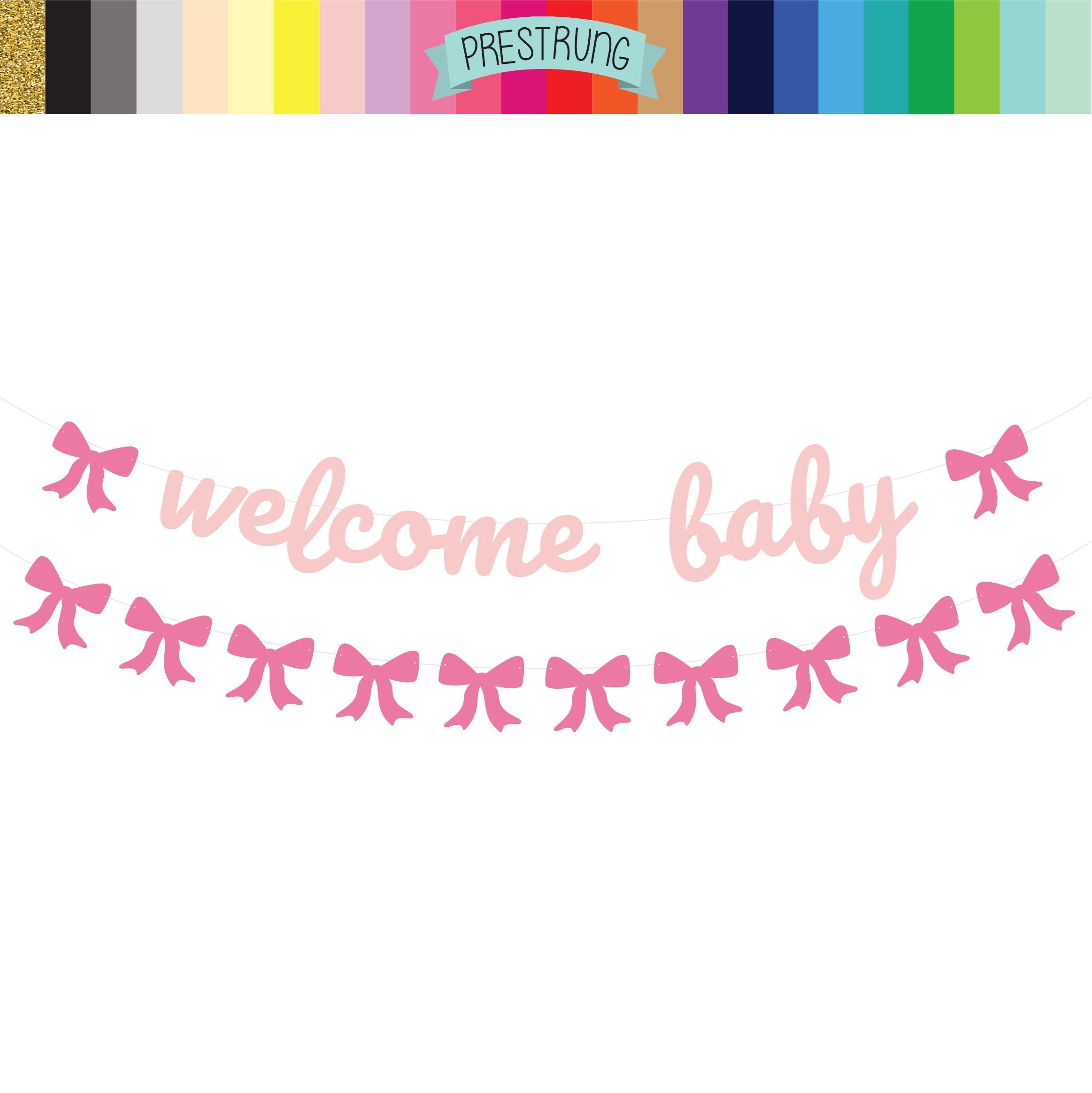 Welcome Baby, Welcome Baby Banner, Coquette Baby Shower Decorations, Coquette Theme, Custom Coquette Banner, Baby Shower Banner