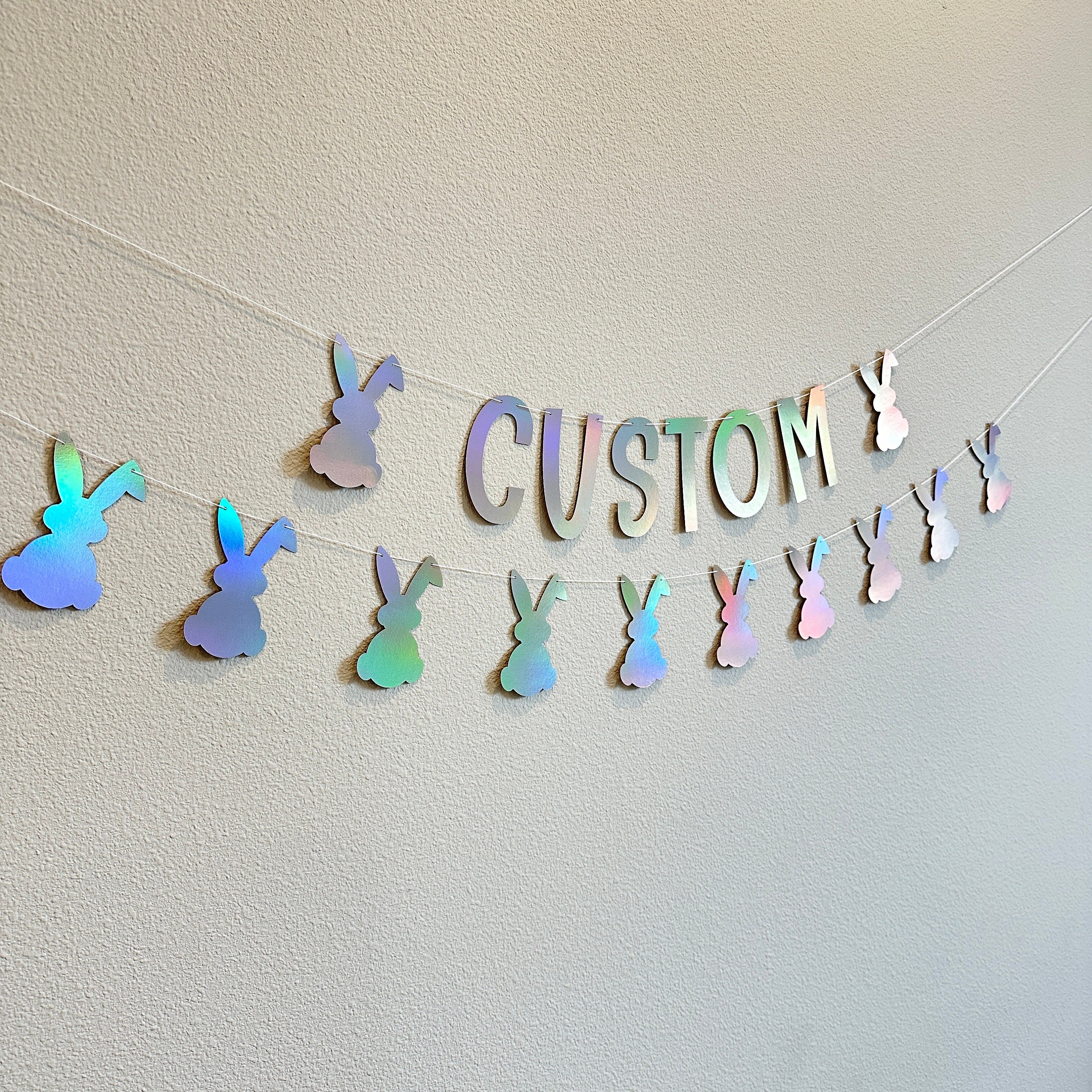 Custom Easter Banner, Easter Decorations, Easter Banner, Holographic Easter Decorations