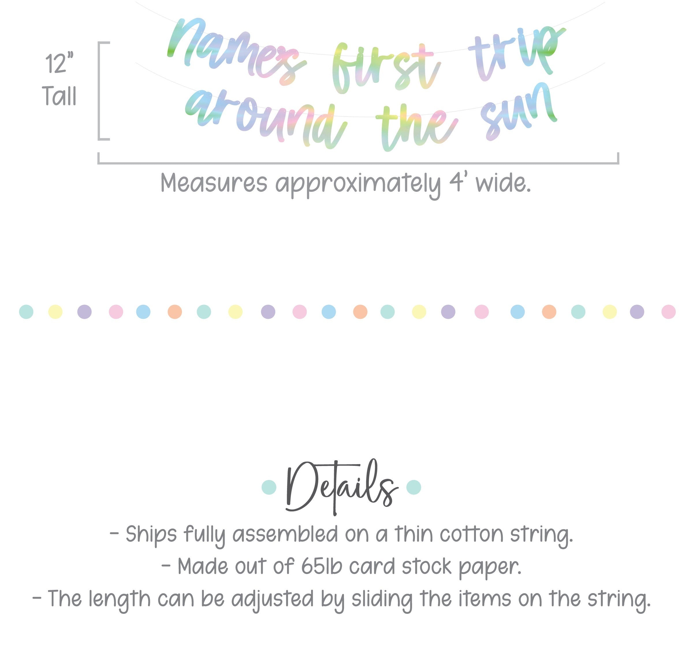 First Trip Around The Sun, Custom 1st Trip Around The Sun, 1st Trip Around The Sun Birthday Party Decorations, 1st Birthday Ideas