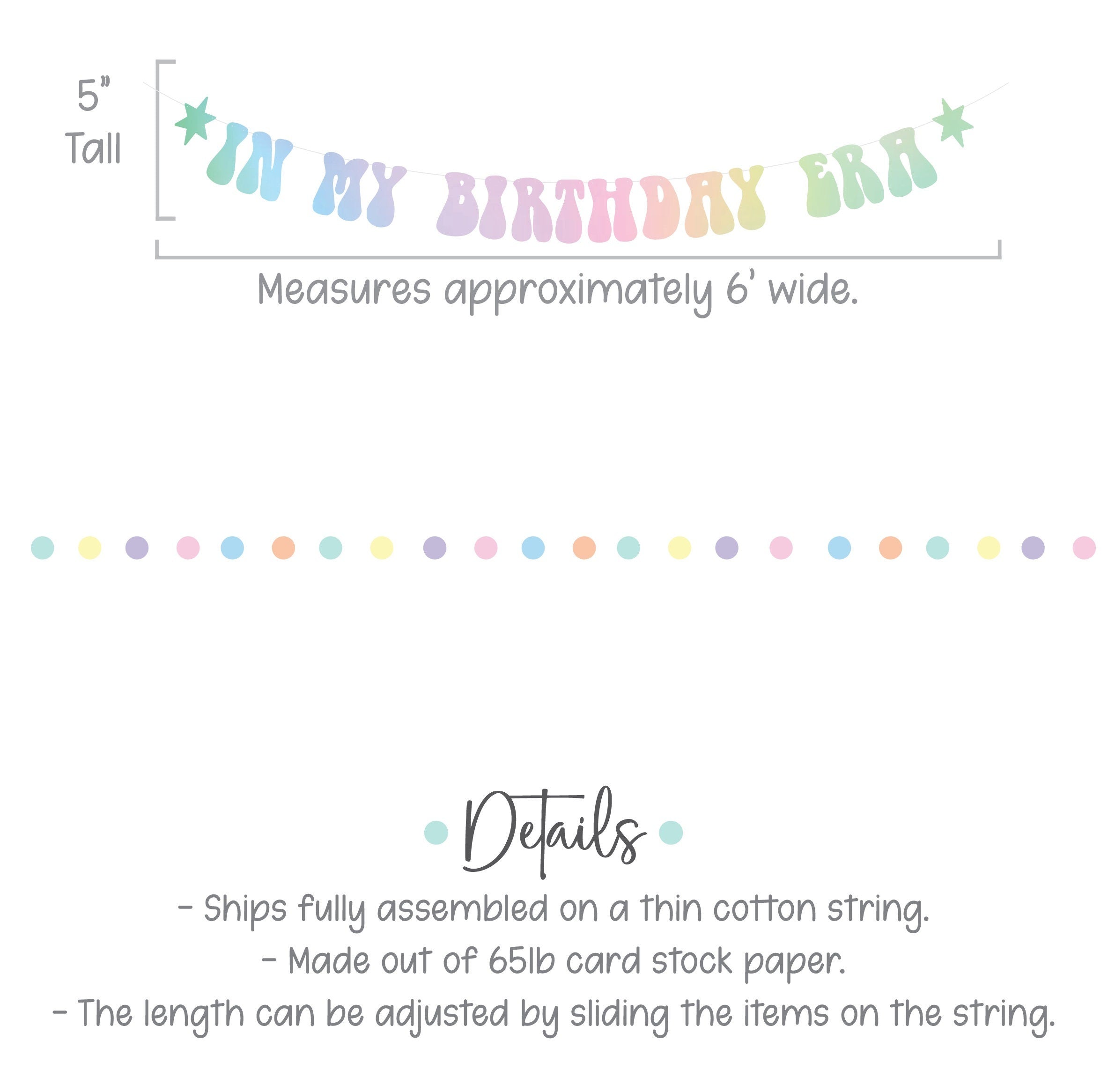 In My Birthday Era, In My Birthday Era Banner, Holographic Banner, Birthday Era Decorations
