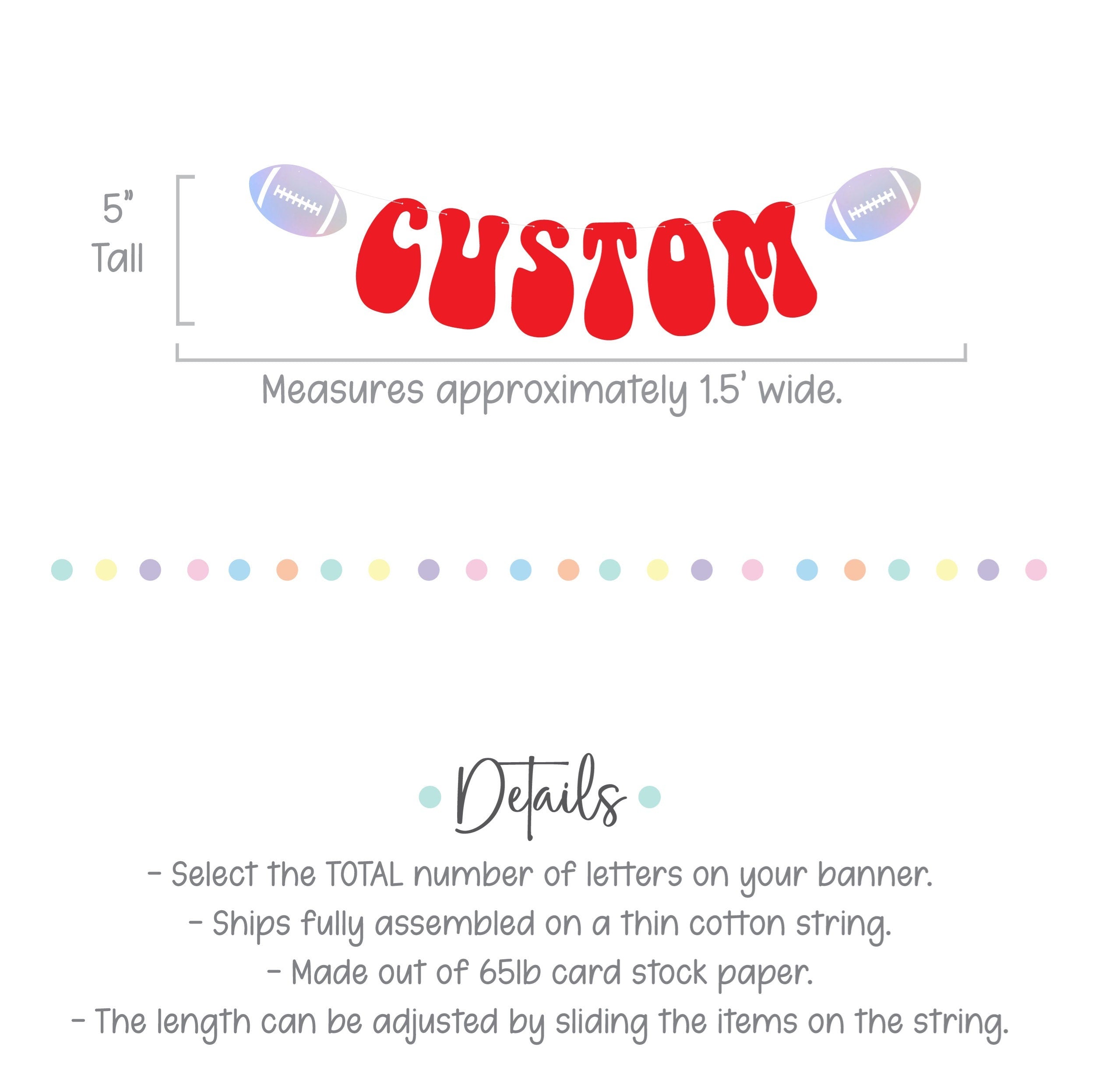 In My Football Era, Football Decorations, Football Banner, Trendy Football Decorations, Super Decorations