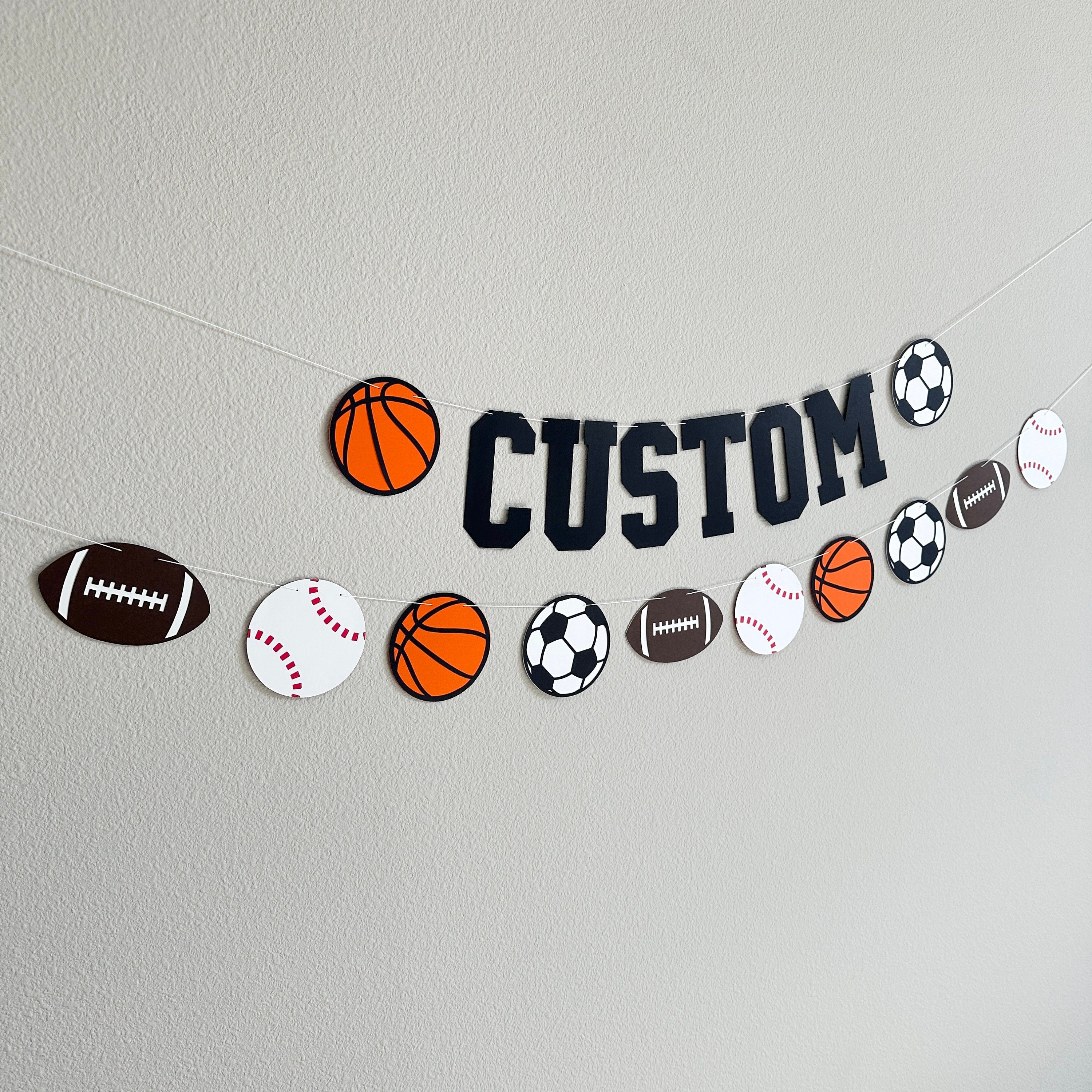 Sports Birthday, Sports Party, Sports Balls, Sports Themed Party, Football Party, Soccer Party, Basketball Party, Baseball Party