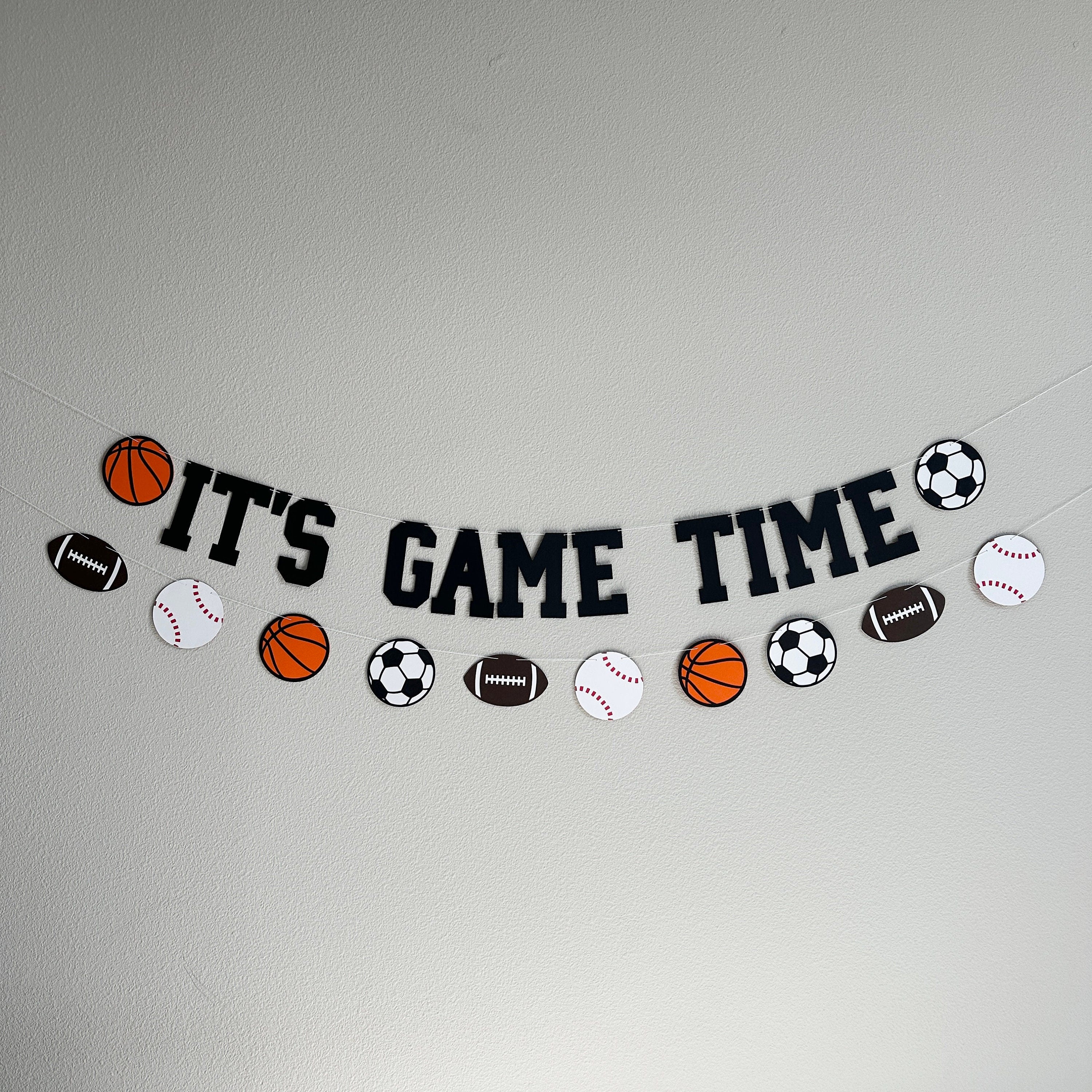 It&#39;s Game Time, It&#39;s Game Time Decorations, Game Time Banner, Sports Themed Party, Sports Party, Sports Decorations
