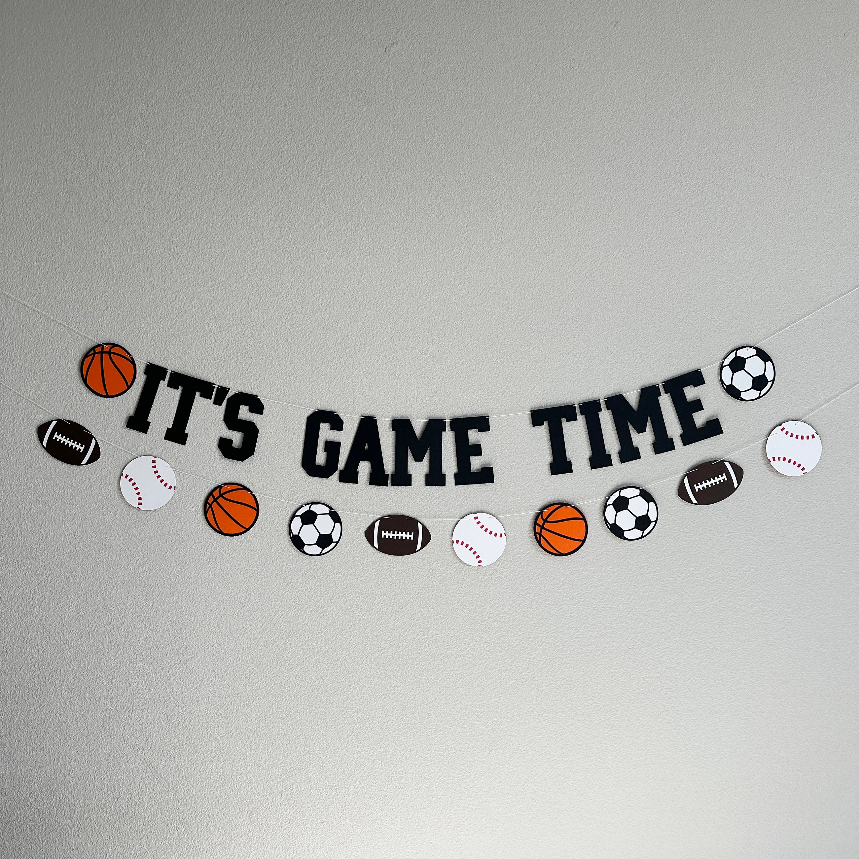It&#39;s Game Time, It&#39;s Game Time Decorations, Game Time Banner, Sports Themed Party, Sports Party, Sports Decorations