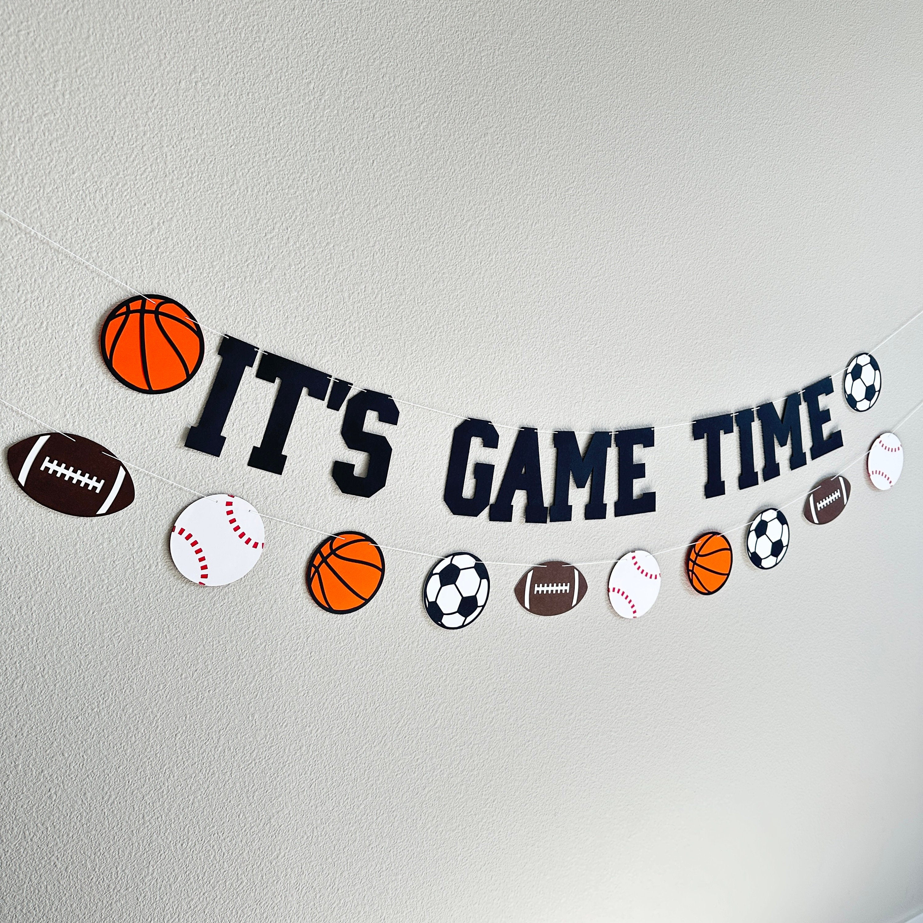 It&#39;s Game Time, It&#39;s Game Time Decorations, Game Time Banner, Sports Themed Party, Sports Party, Sports Decorations