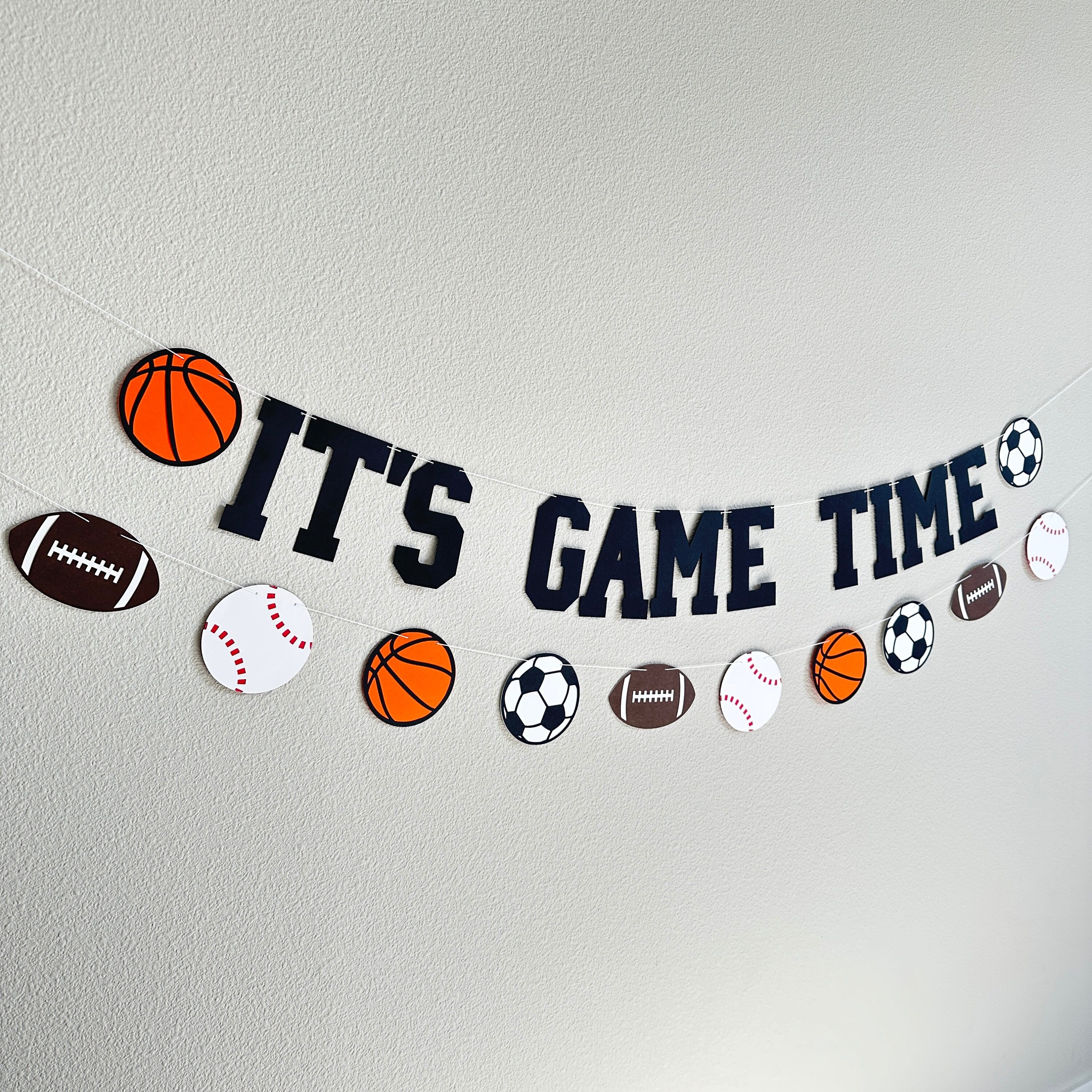 It&#39;s Game Time, It&#39;s Game Time Decorations, Game Time Banner, Sports Themed Party, Sports Party, Sports Decorations