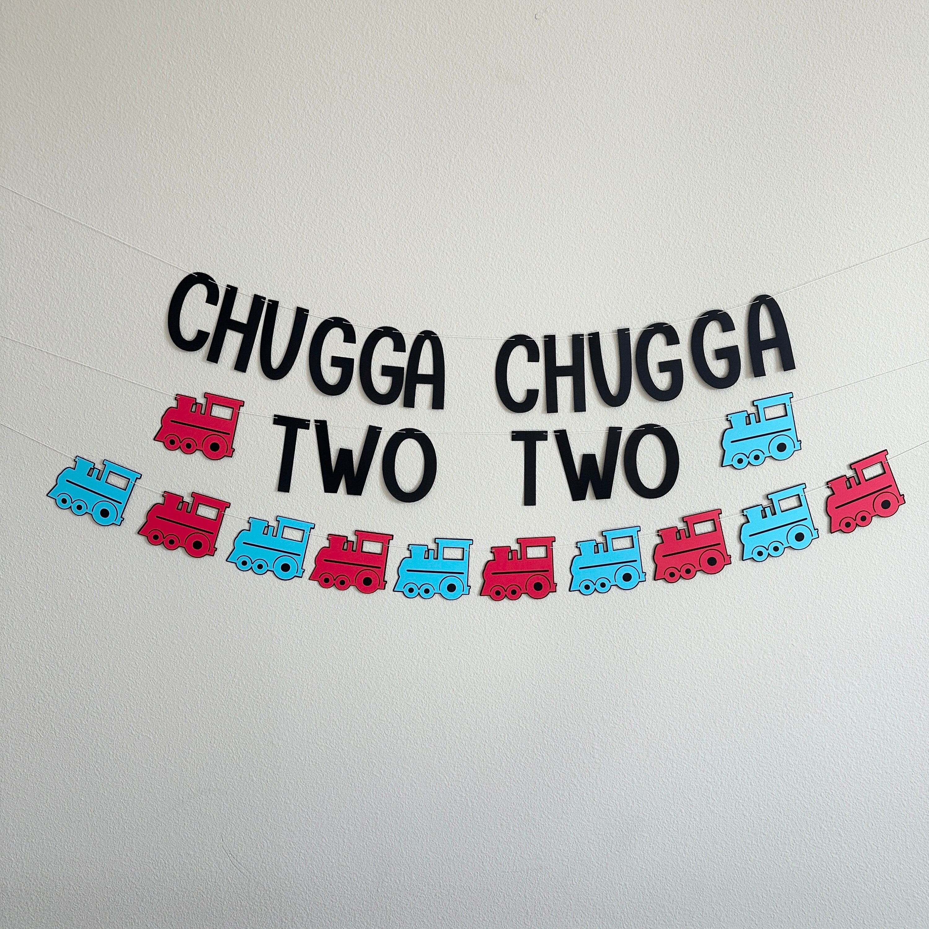 Chugga Chugga Two Two, Train Birthday Banner, Train Birthday Party, Train Party Decorations, Train Birthday, Train Themed Decorations
