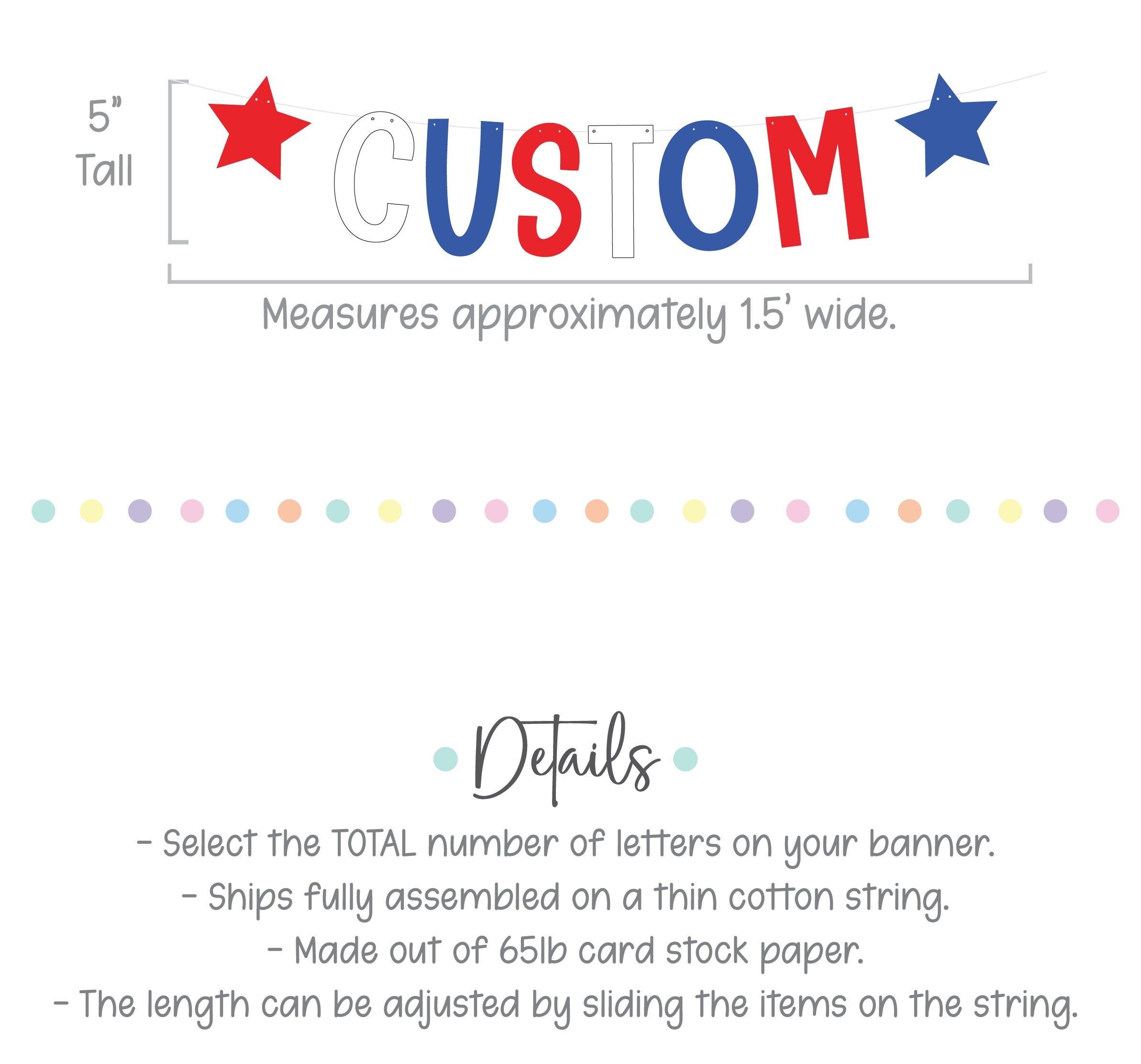 Red White & Two, Red White and Blue Banner, Custom 4th of July Banner, 2nd Birthday Party Theme Idea