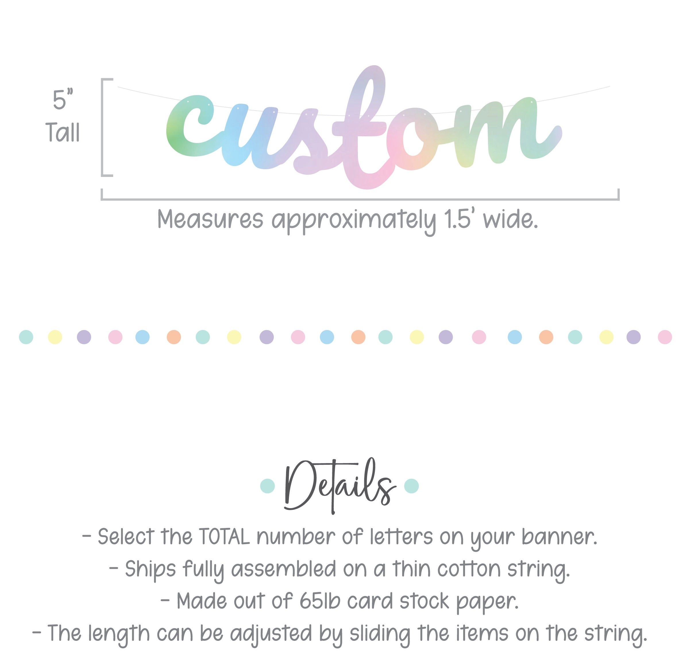 Custom Banner, Holographic Banner, Custom Holographic Banner, Custom Cursive Banner, Cursive Banner, Holographic Decorations