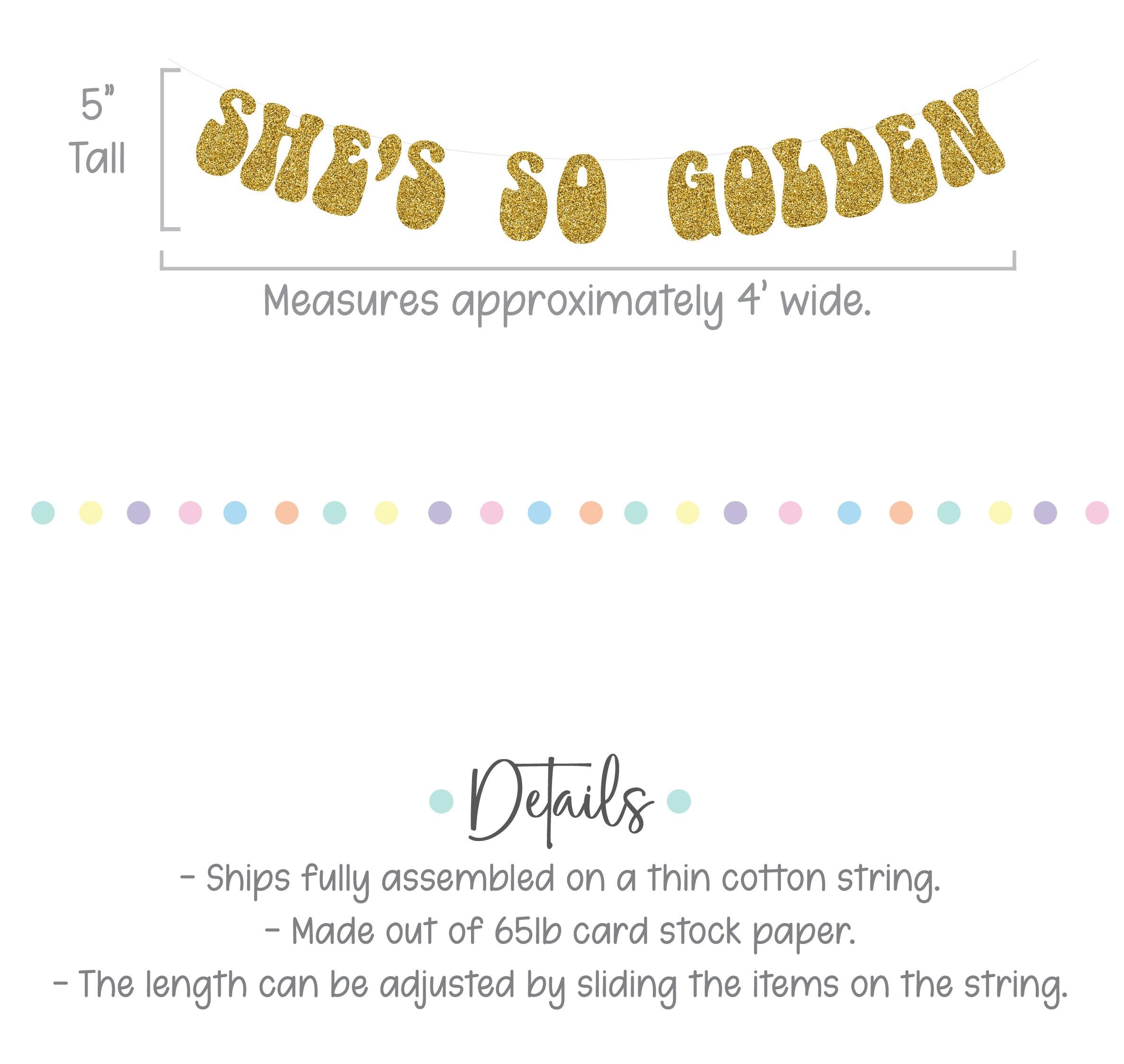 She&#39;s So Golden, She&#39;s So Golden Banner, Golden Birthday, Golden Birthday, Golden Birthday Decorations, Girls Golden Party