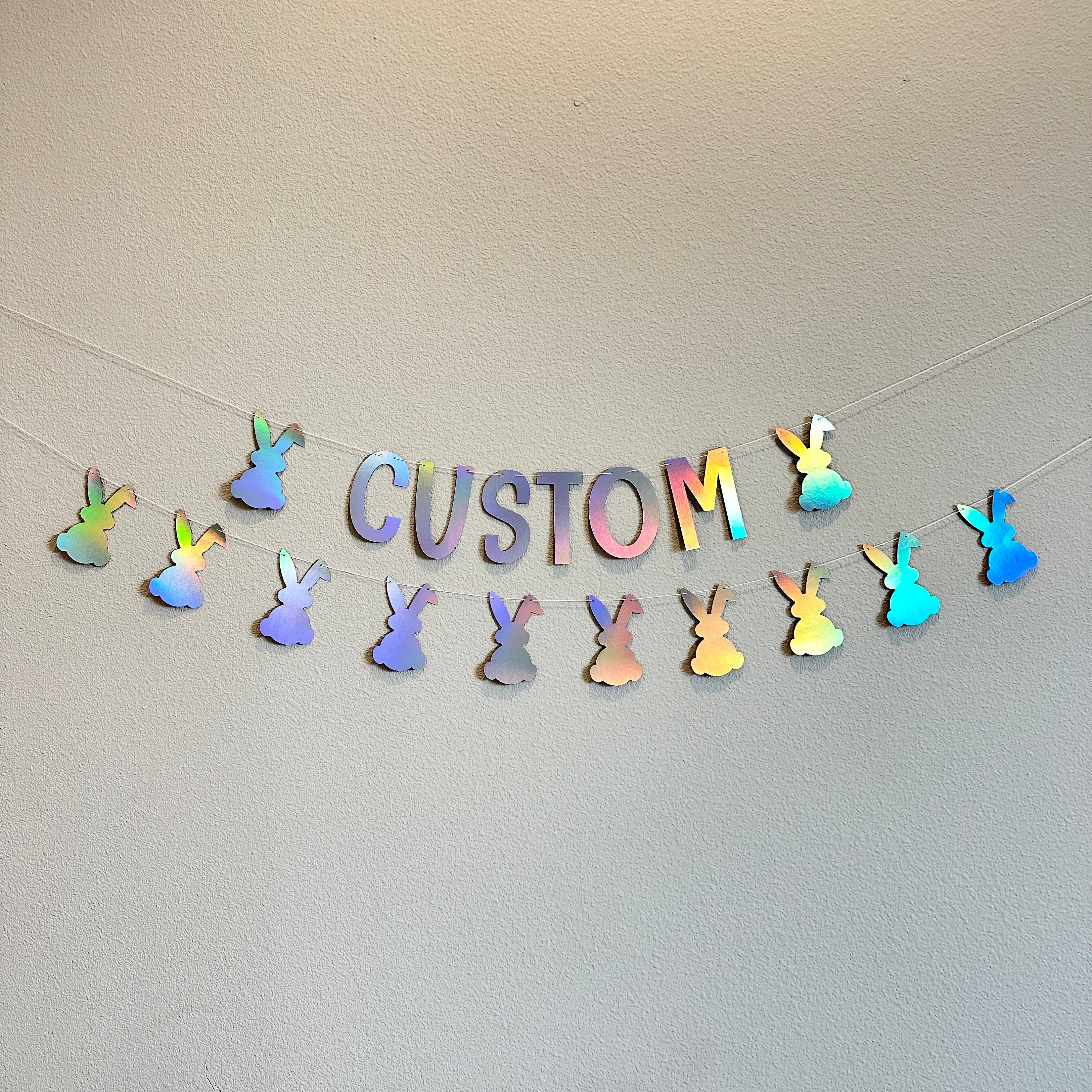 Custom Easter Banner, Easter Decorations, Easter Banner, Holographic Easter Decorations