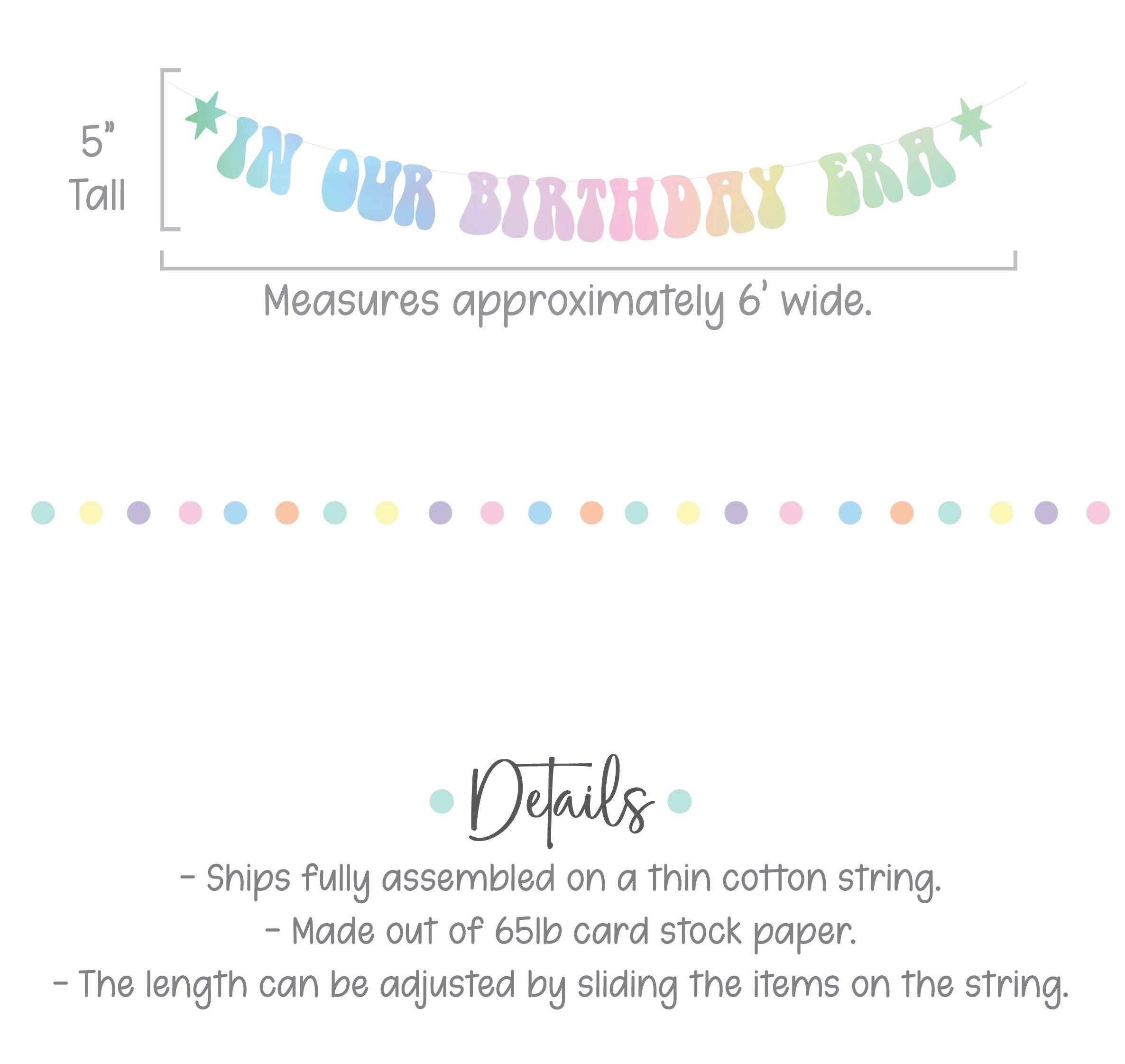 In Our Birthday Era, In Our Birthday Era Banner, Holographic Banner, Birthday Era Decorations