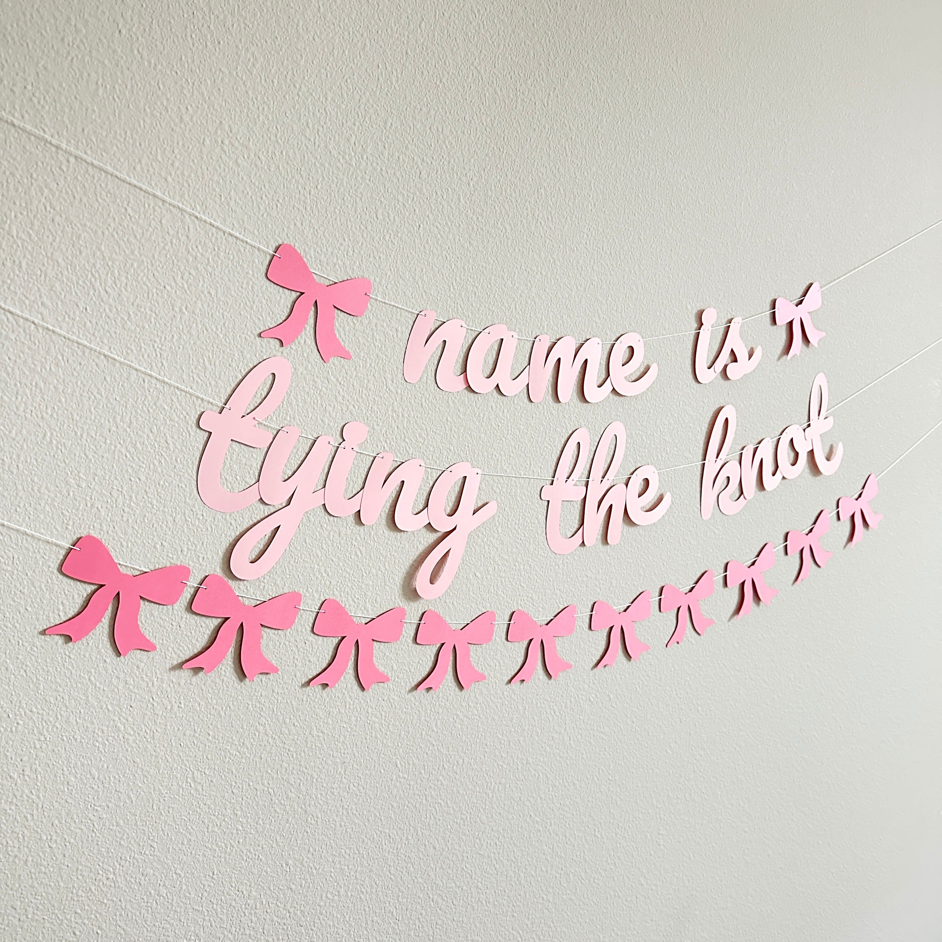 Name Is Tying The Knot Banner, Coquette Bachelorette, Coquette Bridal Shower, Bachelorette Ideas, Tying The Knot