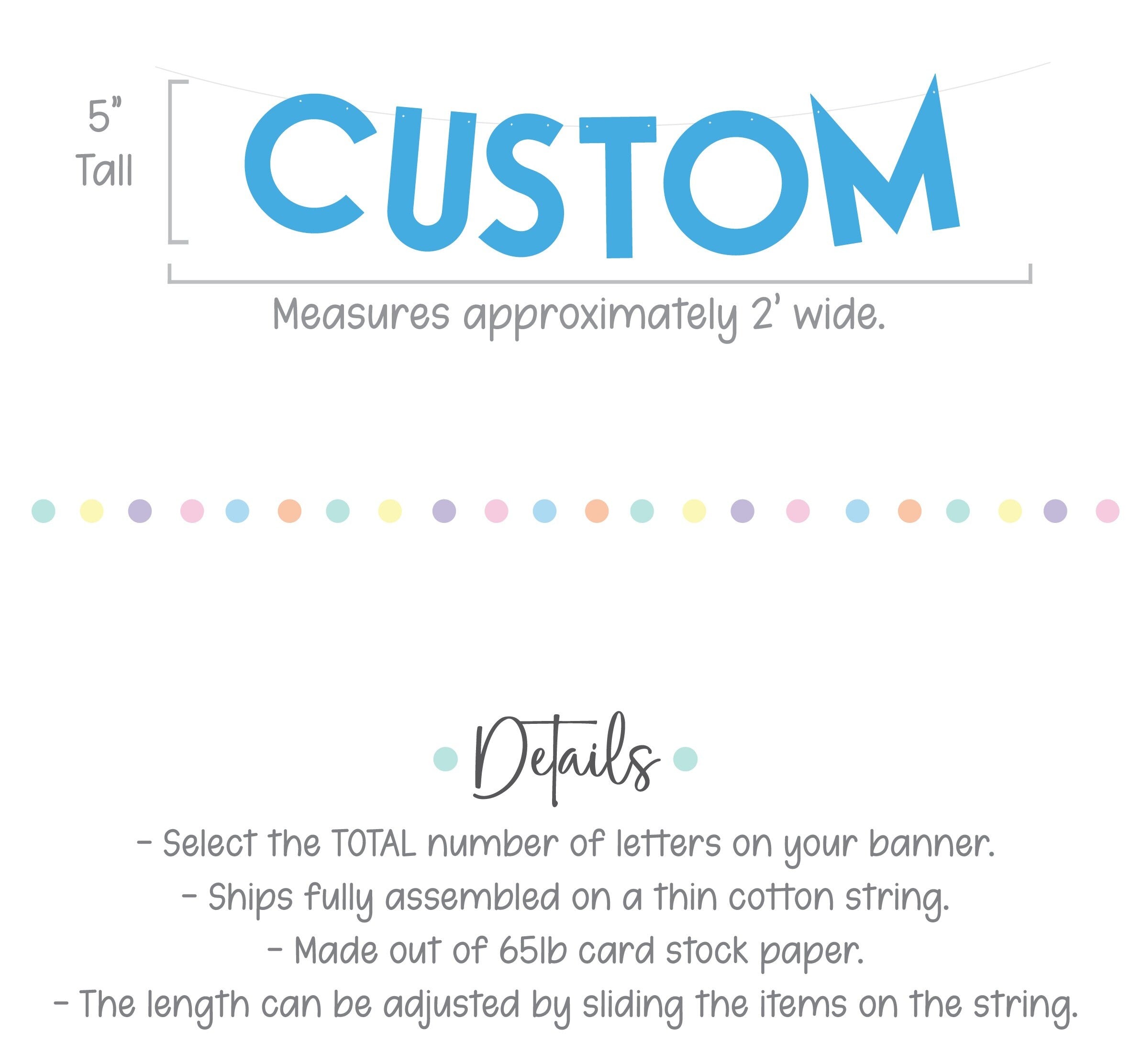 Custom Banner, Custom Blue Banner, Customizable Banner, Custom Fun Font Banner, Custom Sign, Custom Birthday Banner
