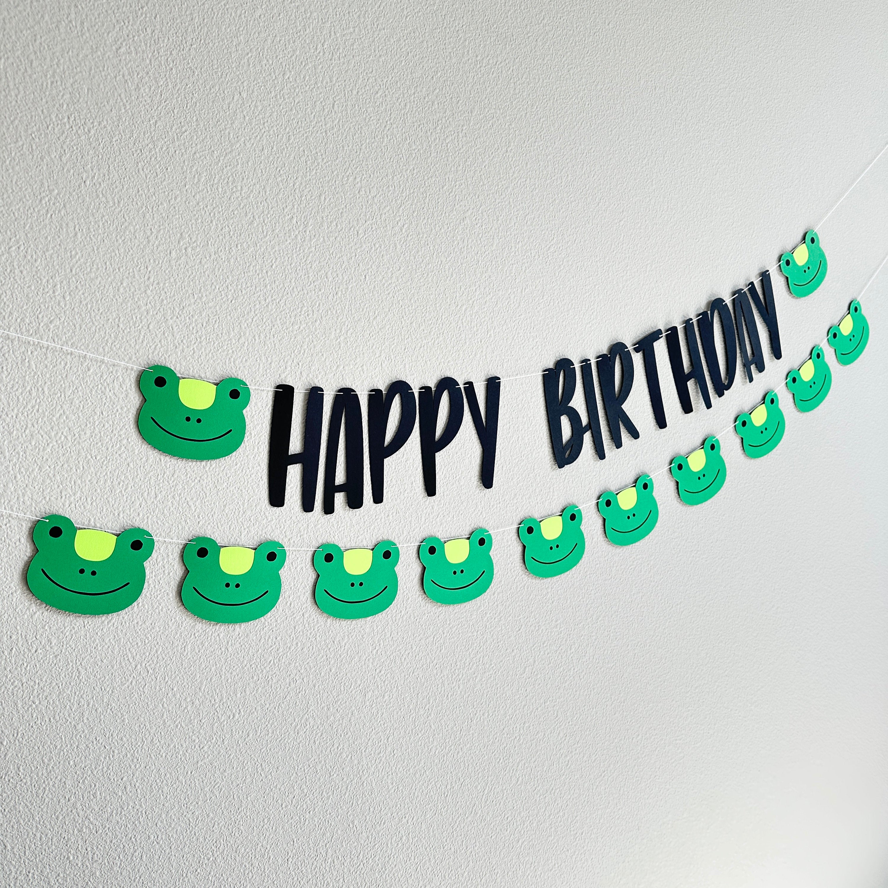 Frog Garland, Frog Banner, Frog Decor, Cute Frog Decorations, Babies Room Frogs, Frog Birthday Party Decorations, Frog Baby Room Decorations